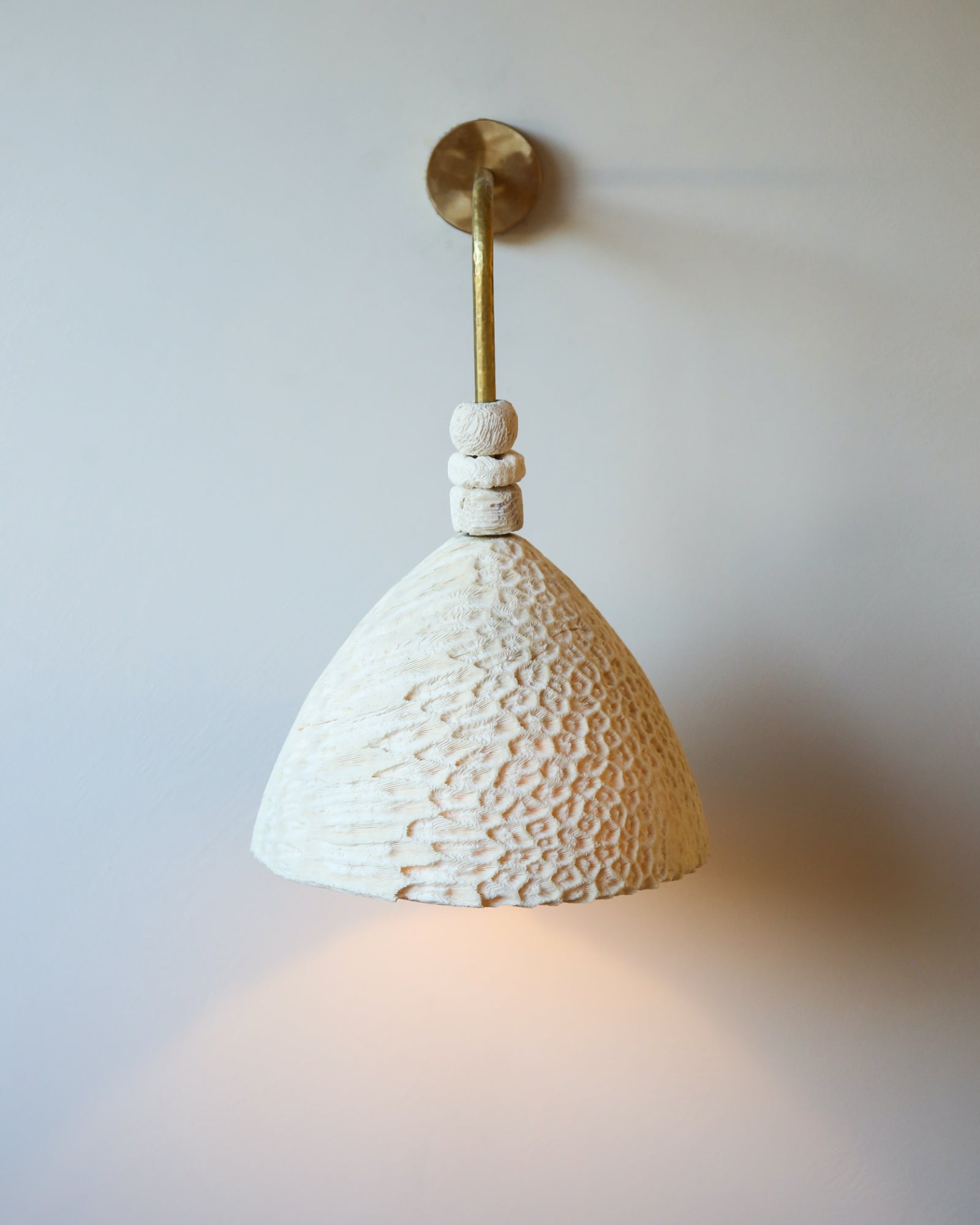 Fossil Coral Arc Cone Wall Light