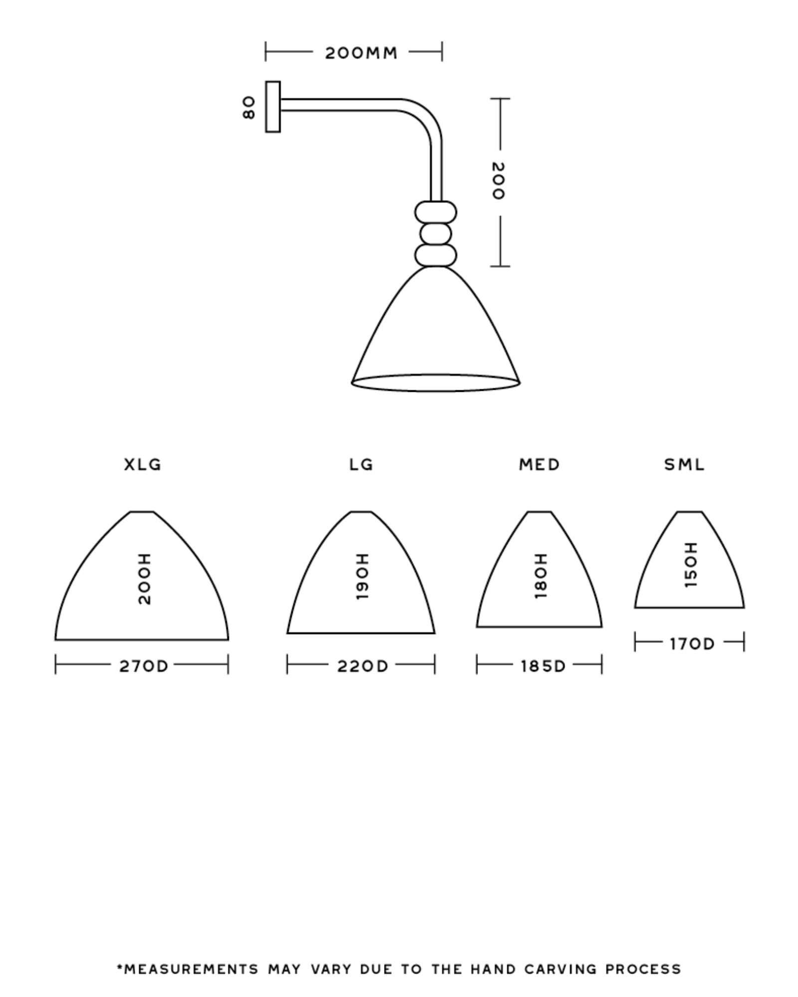 Fossil Coral Arc Cone Wall Light