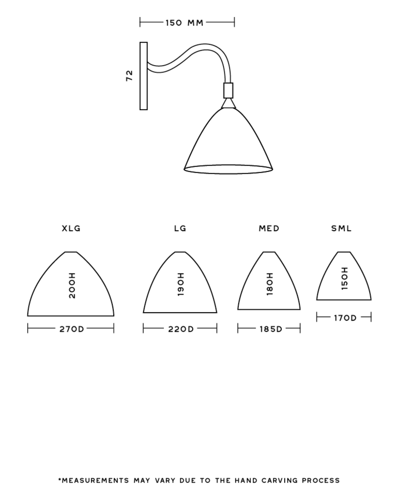 Fossil Coral Swan Cone Wall Light