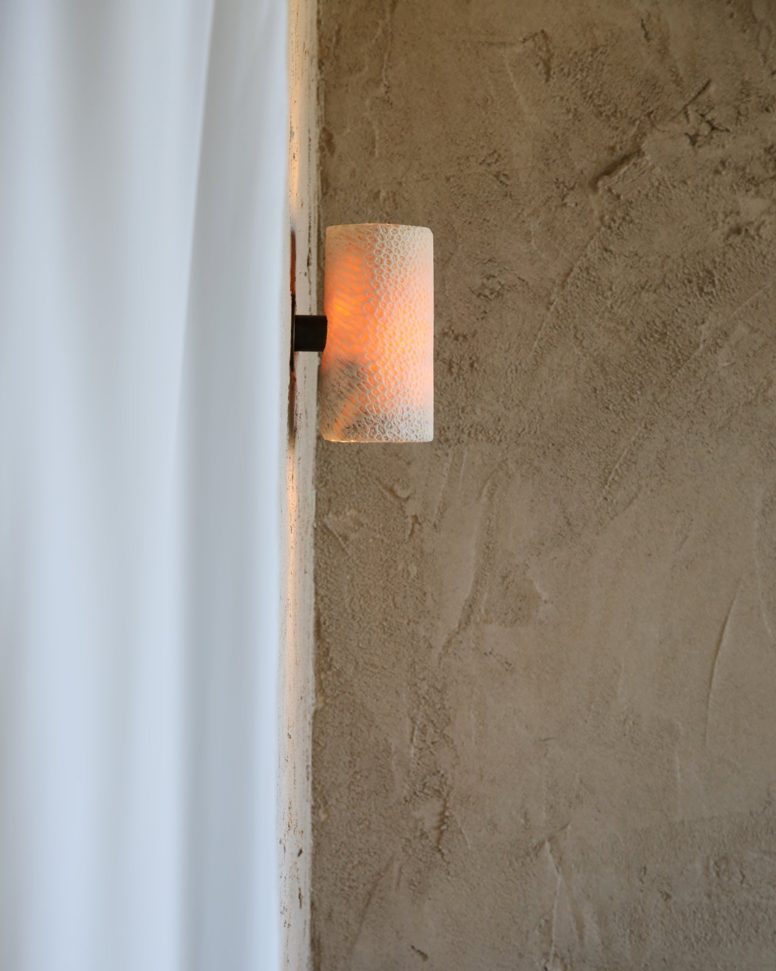 Fossil Coral Tube Wall Light