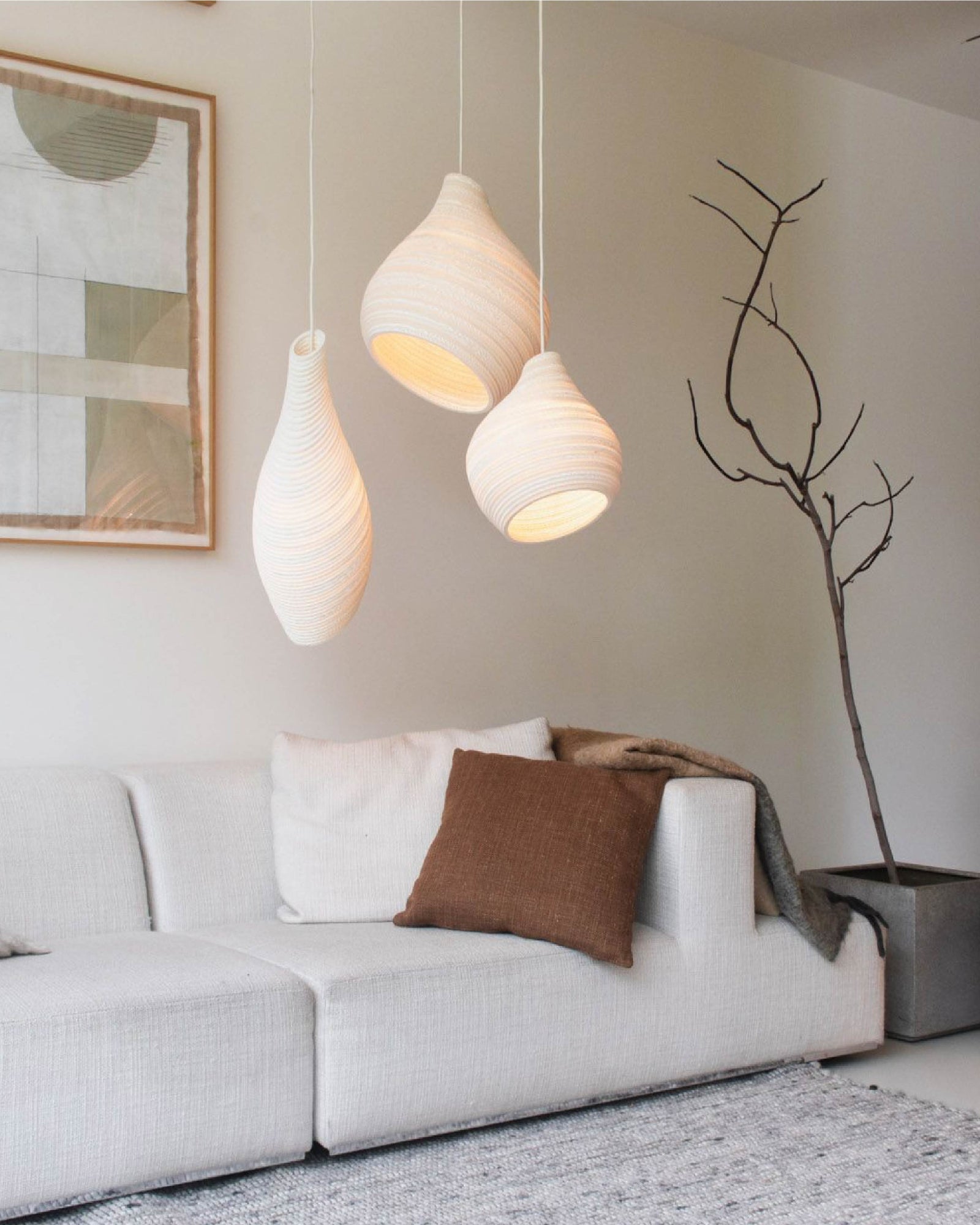 Nest Pendant Light by Gray Pants displayed within a living room | Nook Collections 