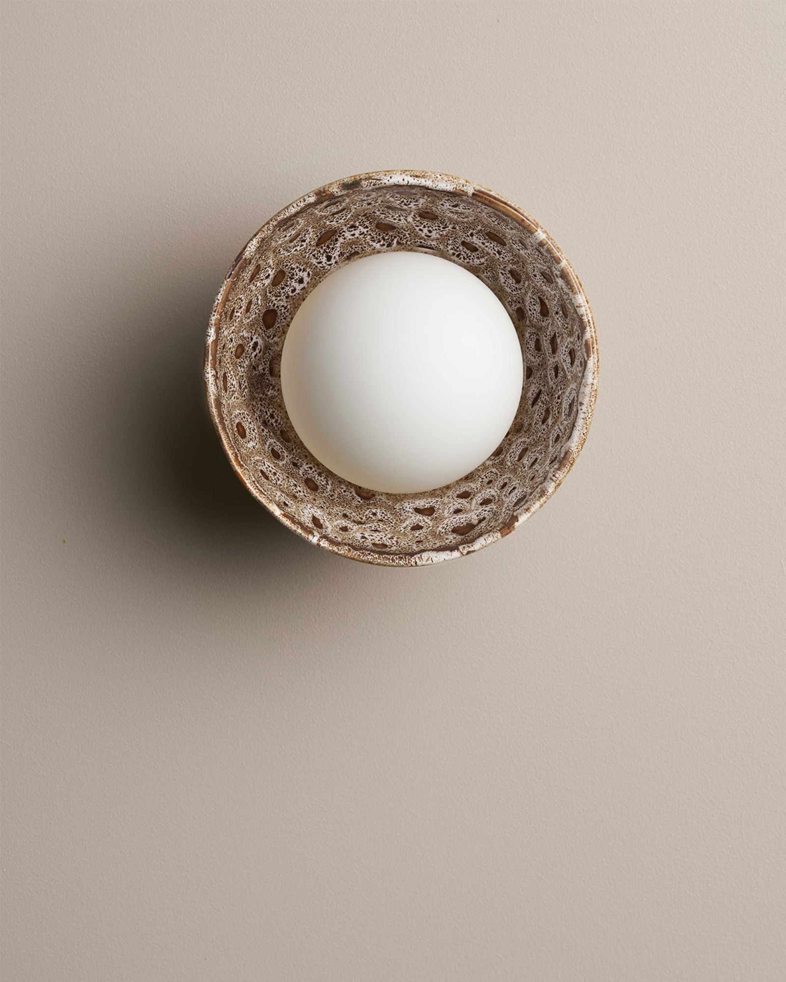 Bowl Ochre Wall Light