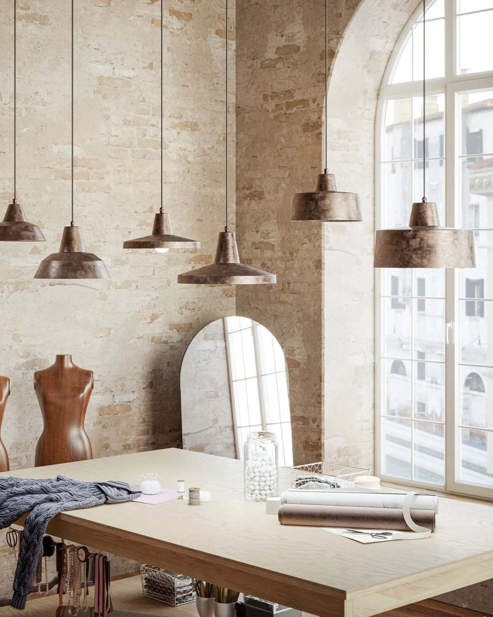 Officina Drum Pendant Light