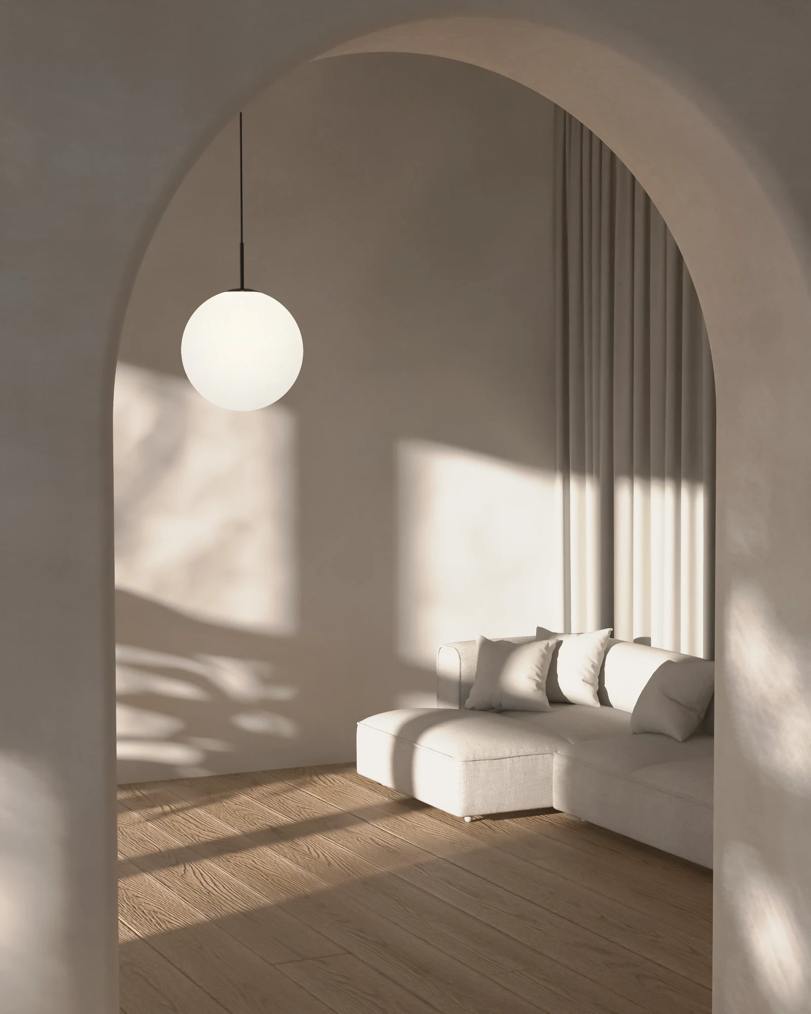 Scandinavian bedroom ceiling top light