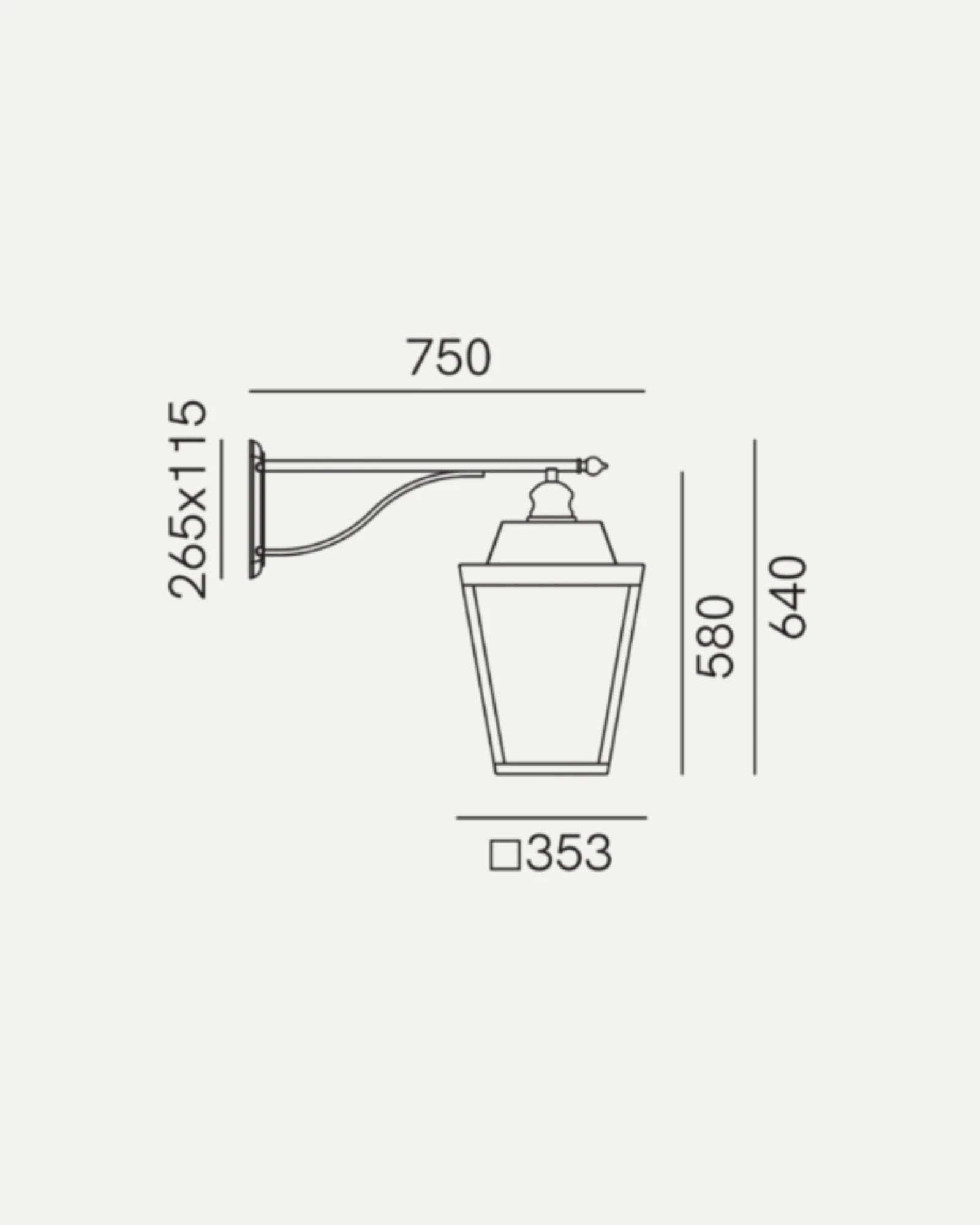 Quadro Arm Wall Light