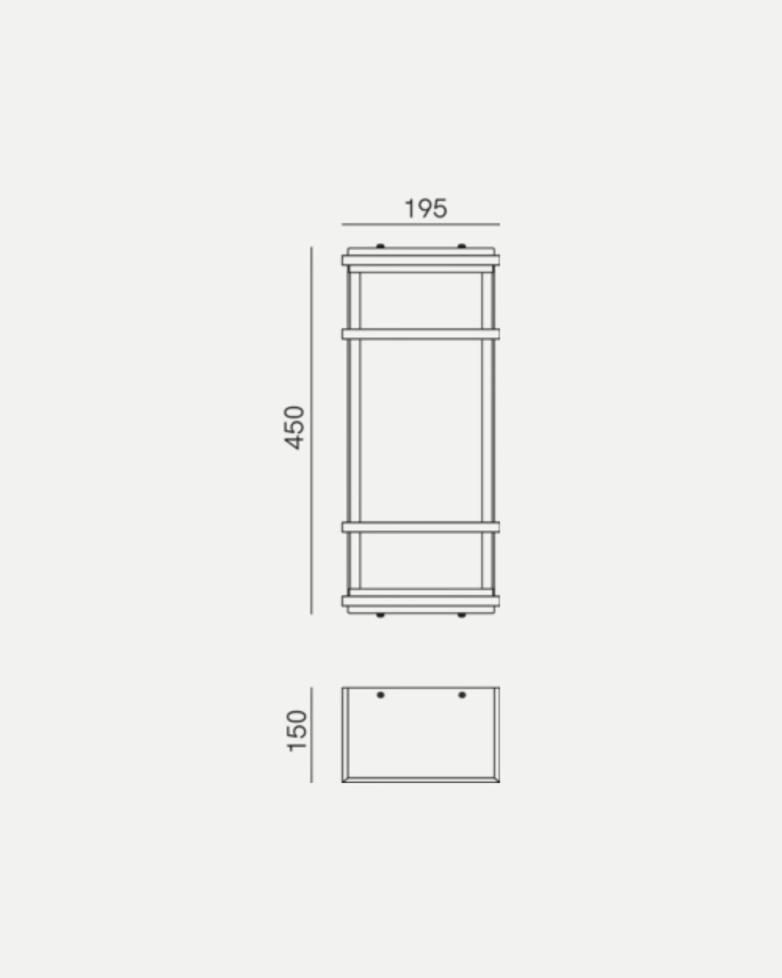 Quadro Frosted Wall Light