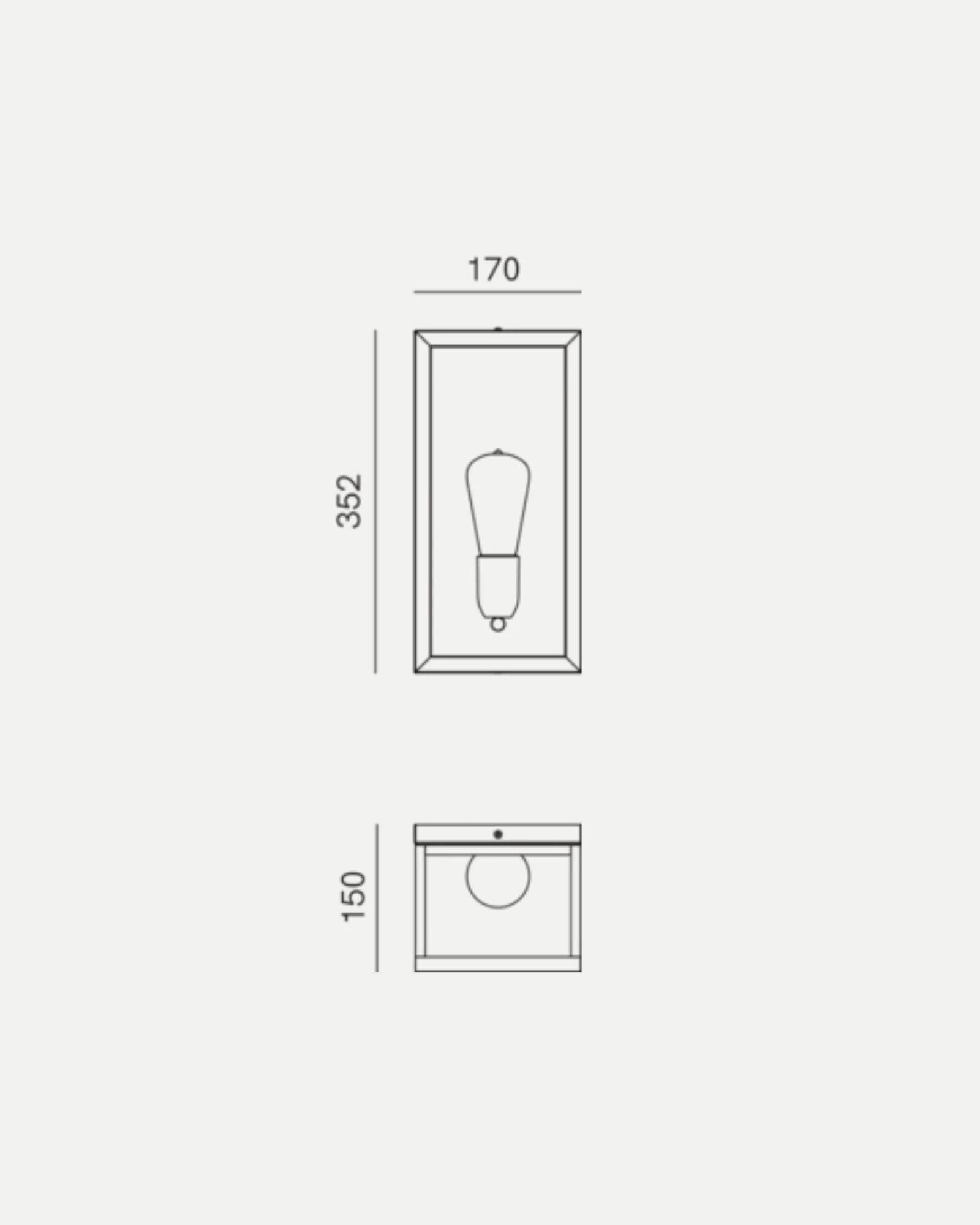 Quadro Tall Wall Light