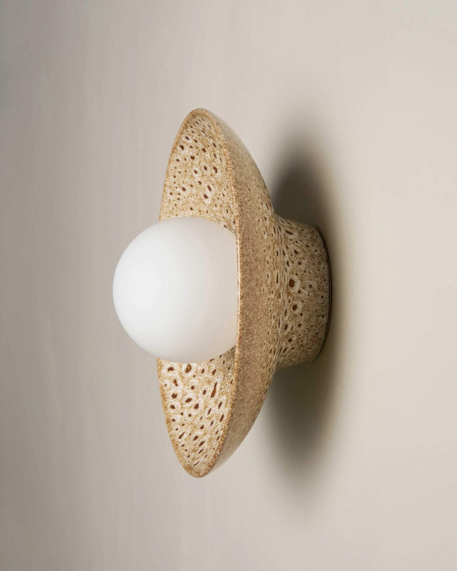 Dish Ochre Wall Light