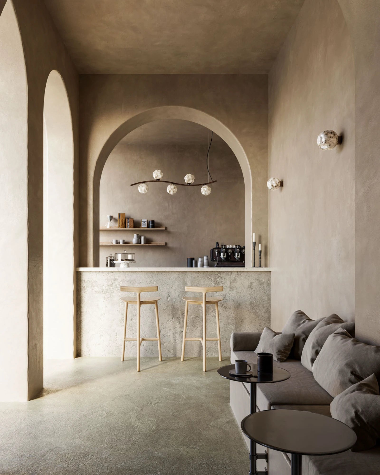 Stone 5lt Pendant Light