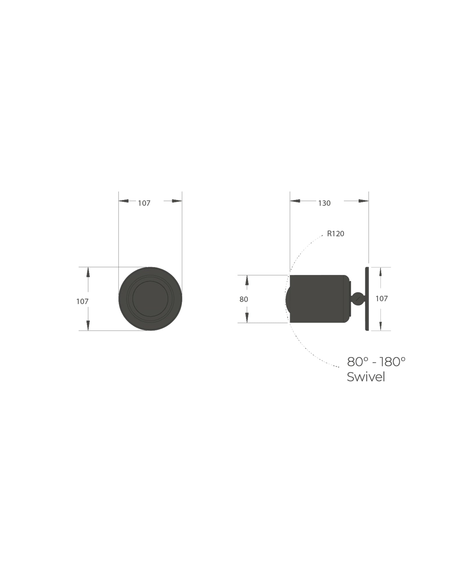 Terra 1 Short Arm Downlight