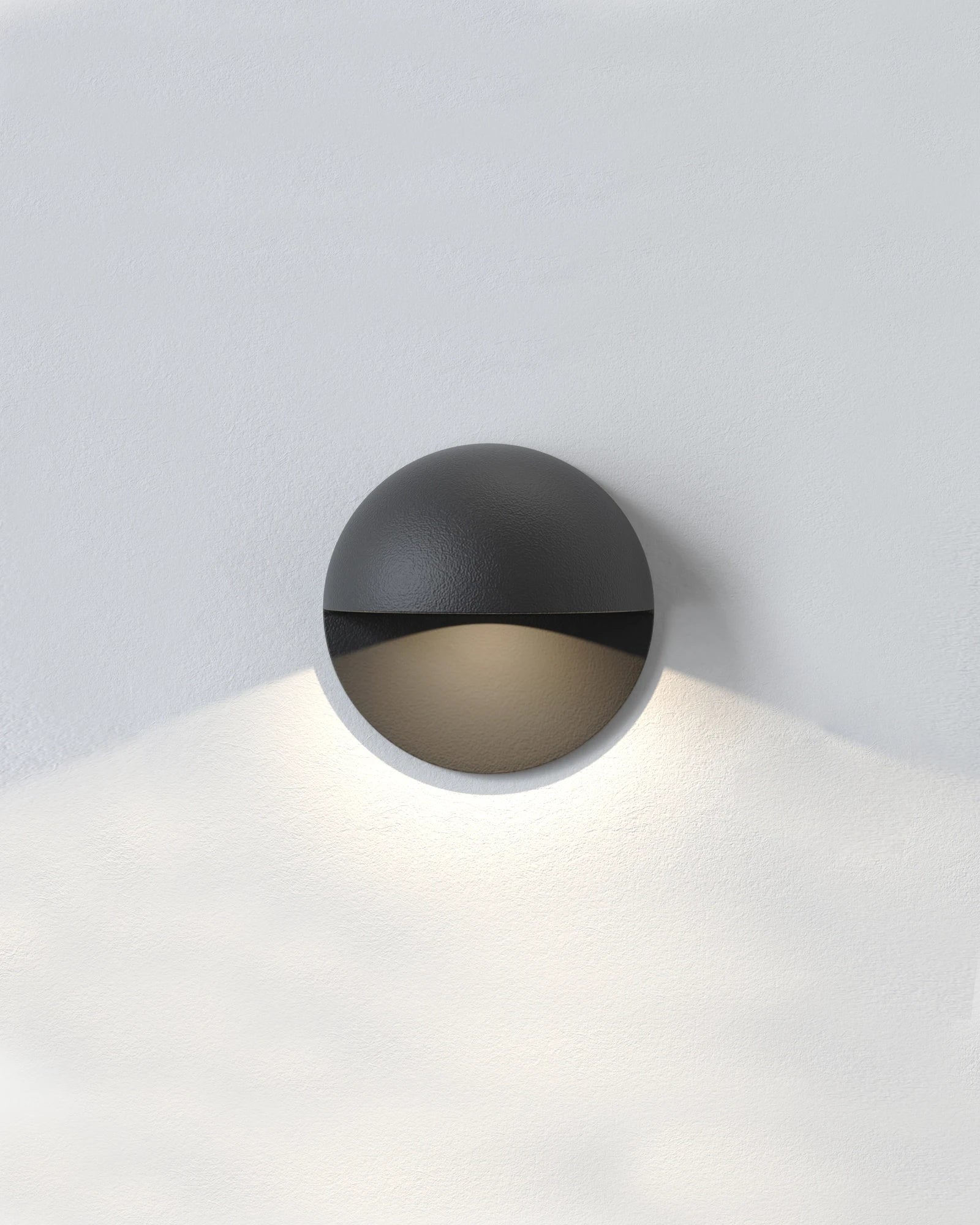 Outdoor round deals recessed wall lights