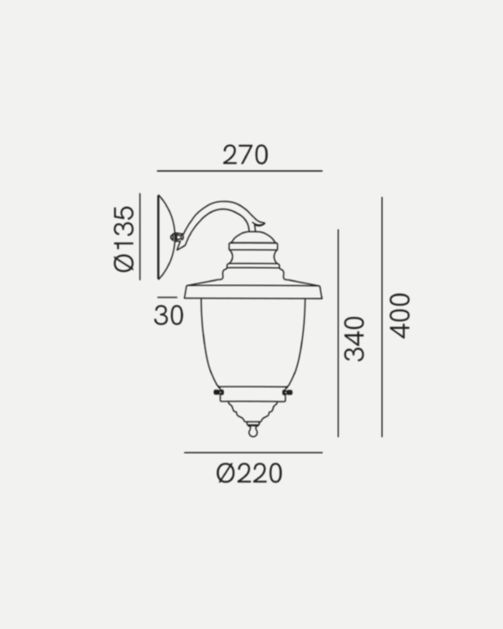 Venezia Down Wall Light