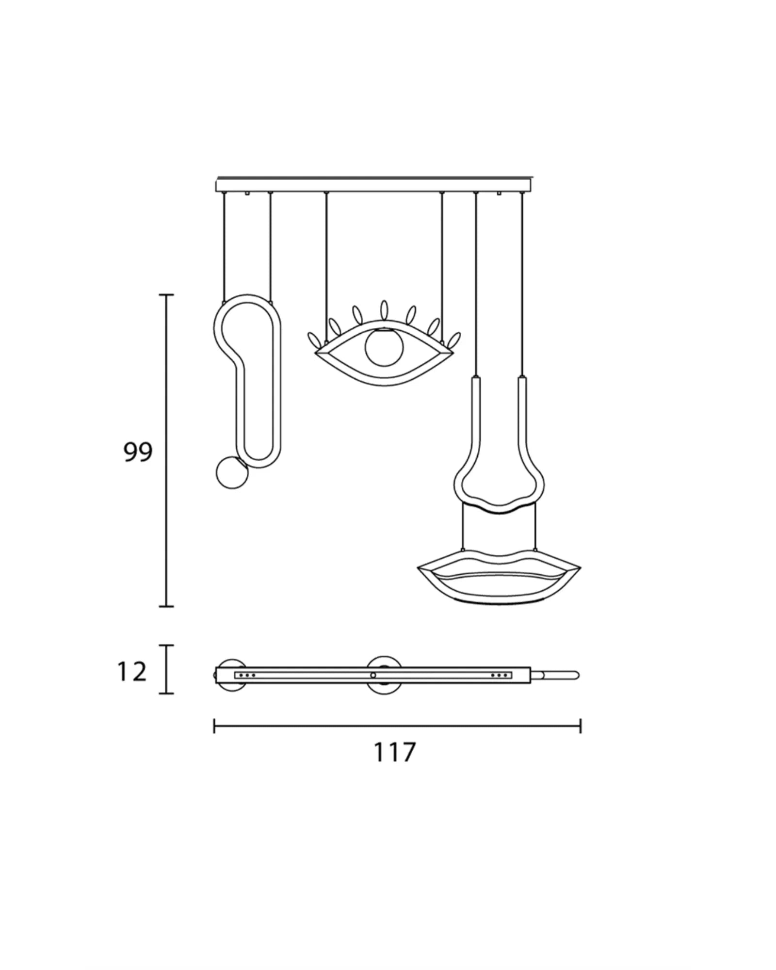 Visio Half Pendant Light