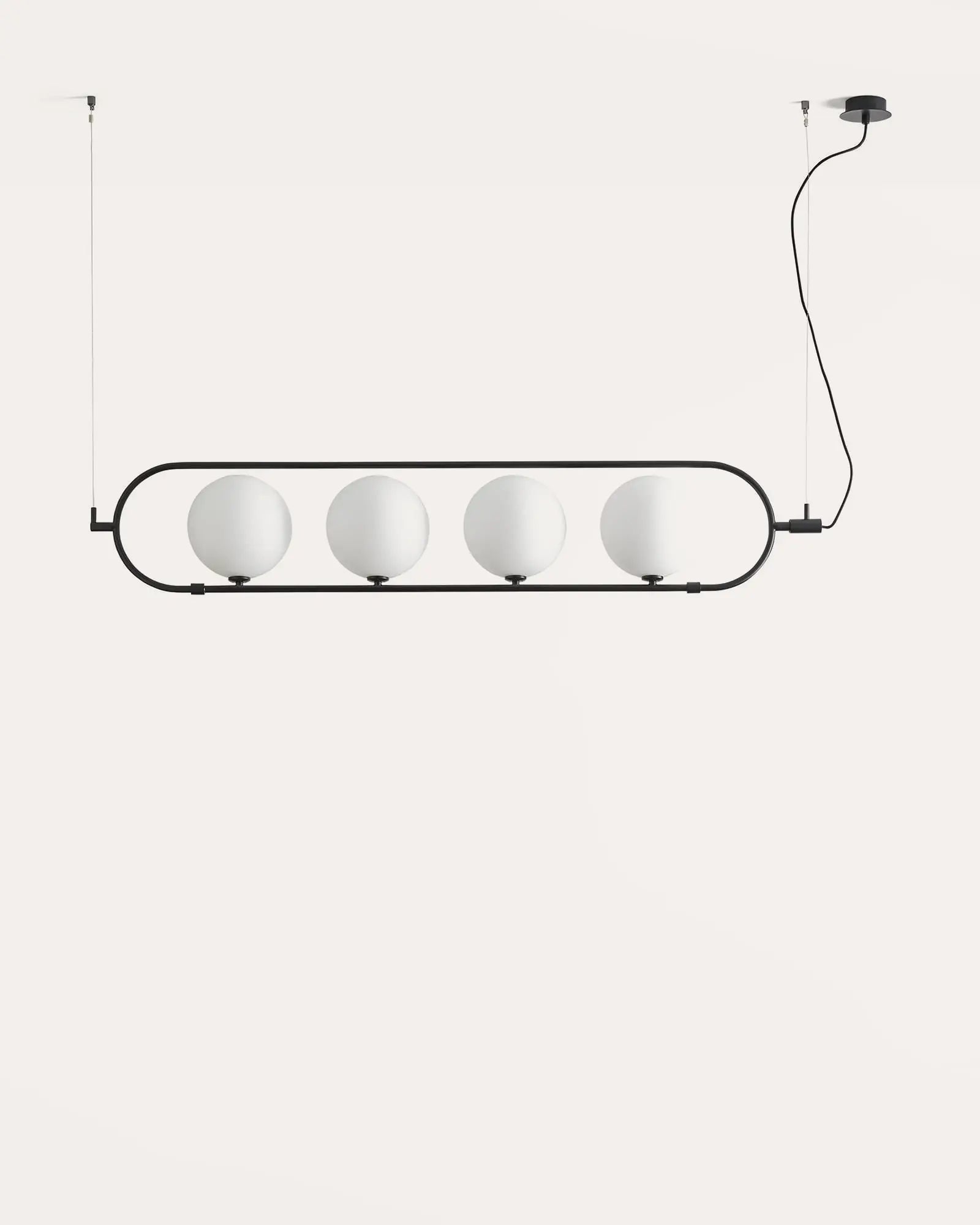 Abbacus linear pendant light 4 lights black - nook collections