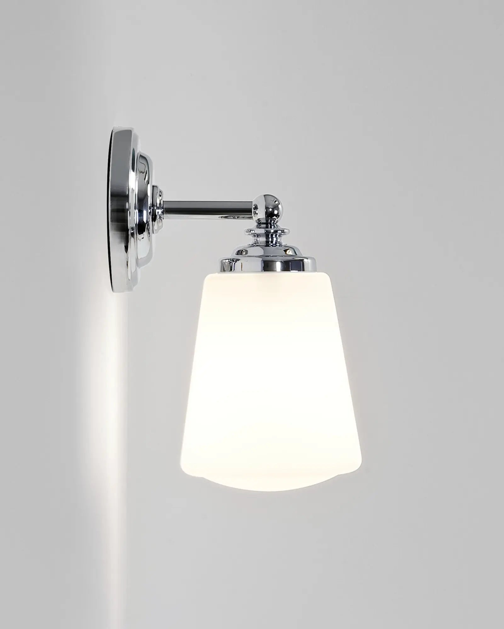 Anton frosted glass and metal bathroom wall light product photo