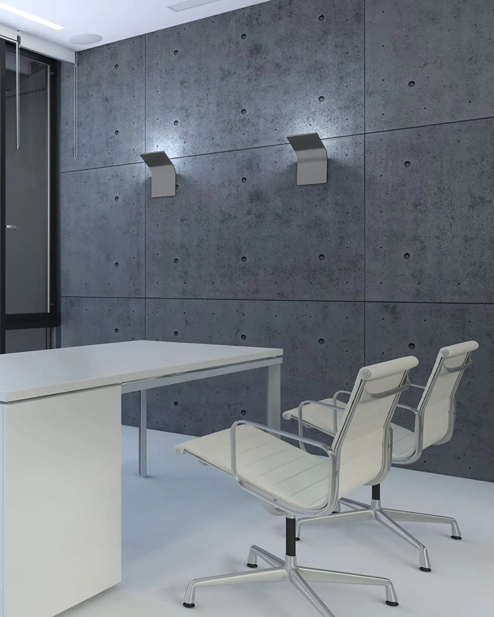 App wall light contemporary minimal medium titanium office