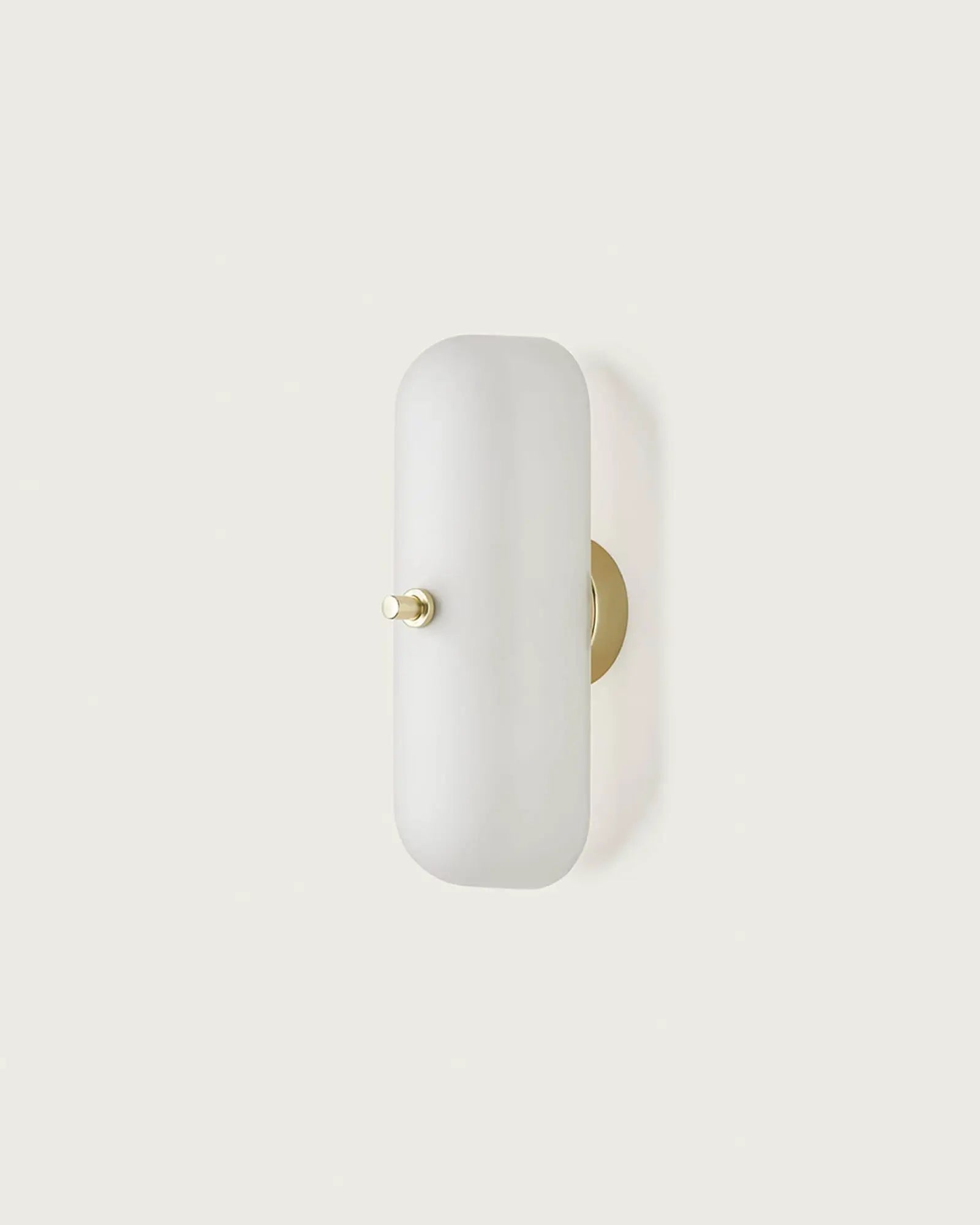Atil contemporary opal glass and brass wall light