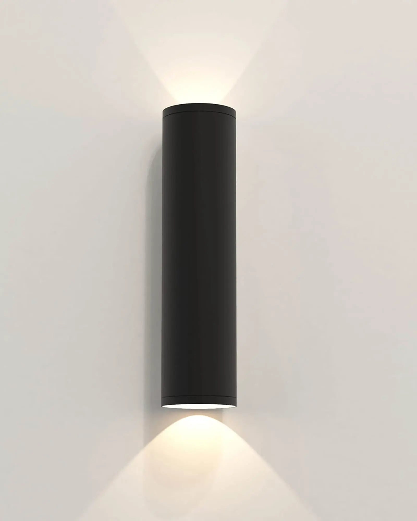 Aba minimalistic cylinder outdoor wall light black medium