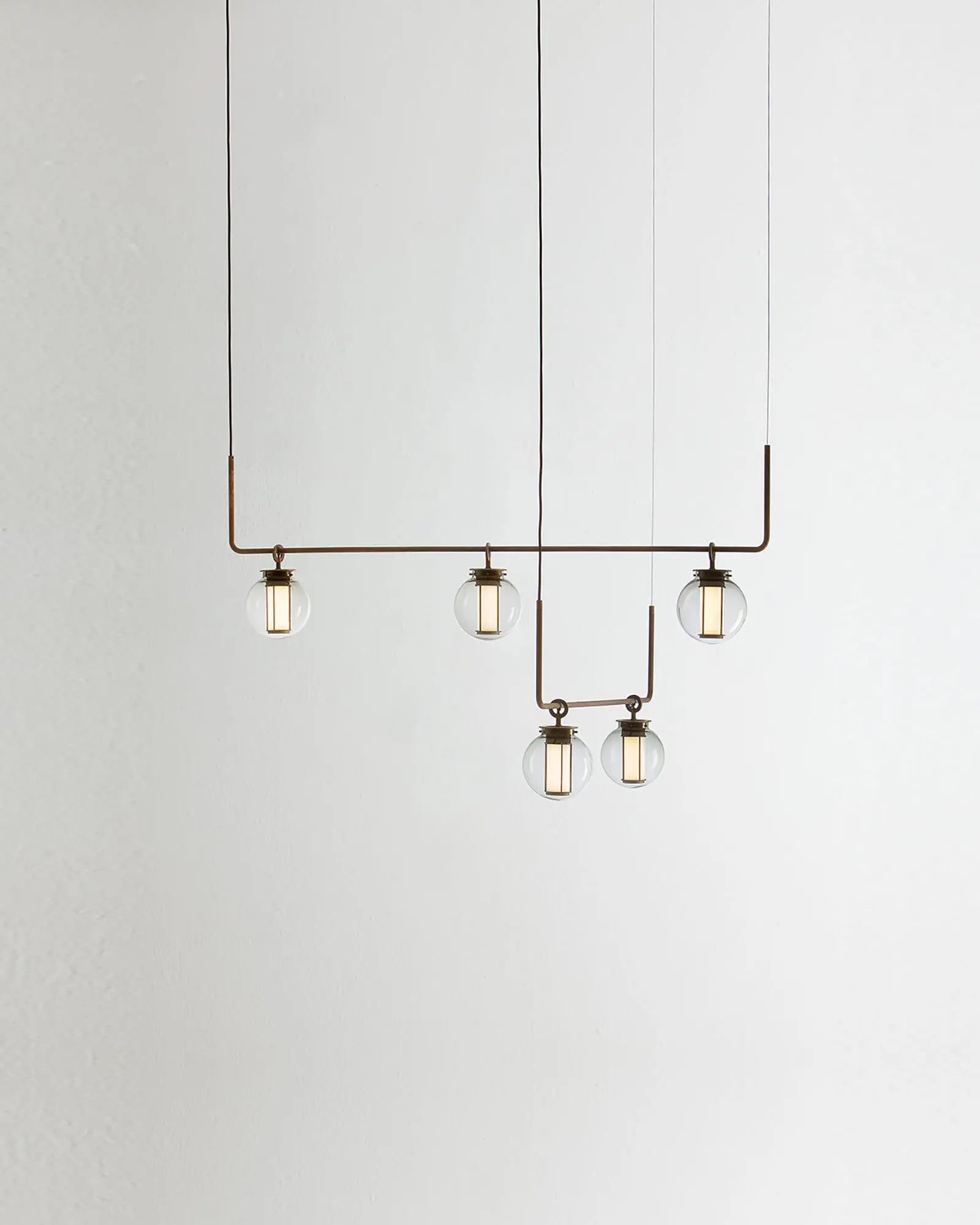 Bai elegant chandelier inspired by Chinese lanterns 2 and 3 Lights