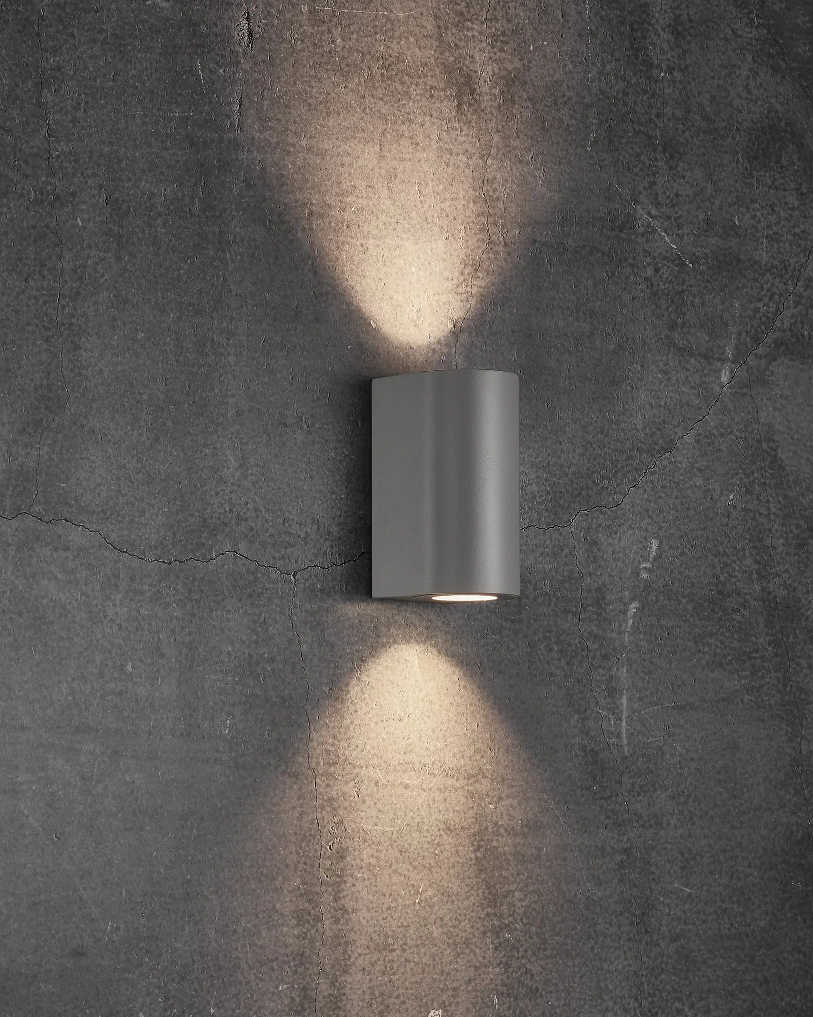 Canto 2 Maxi minimal Scandinavian outdoor cylinder wall light grey