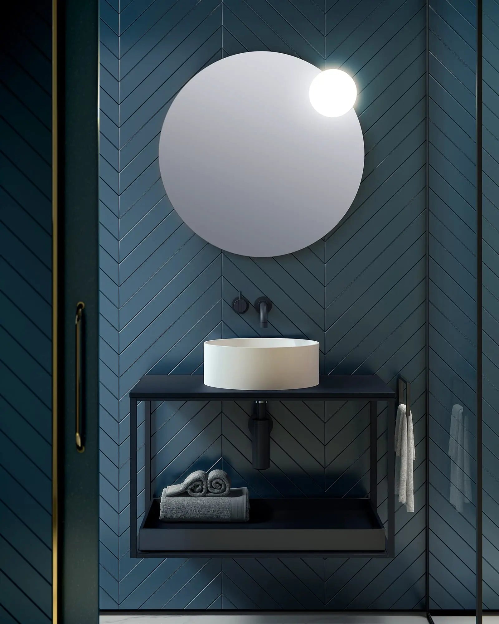 Circ Mirror A-3706 Wall Light