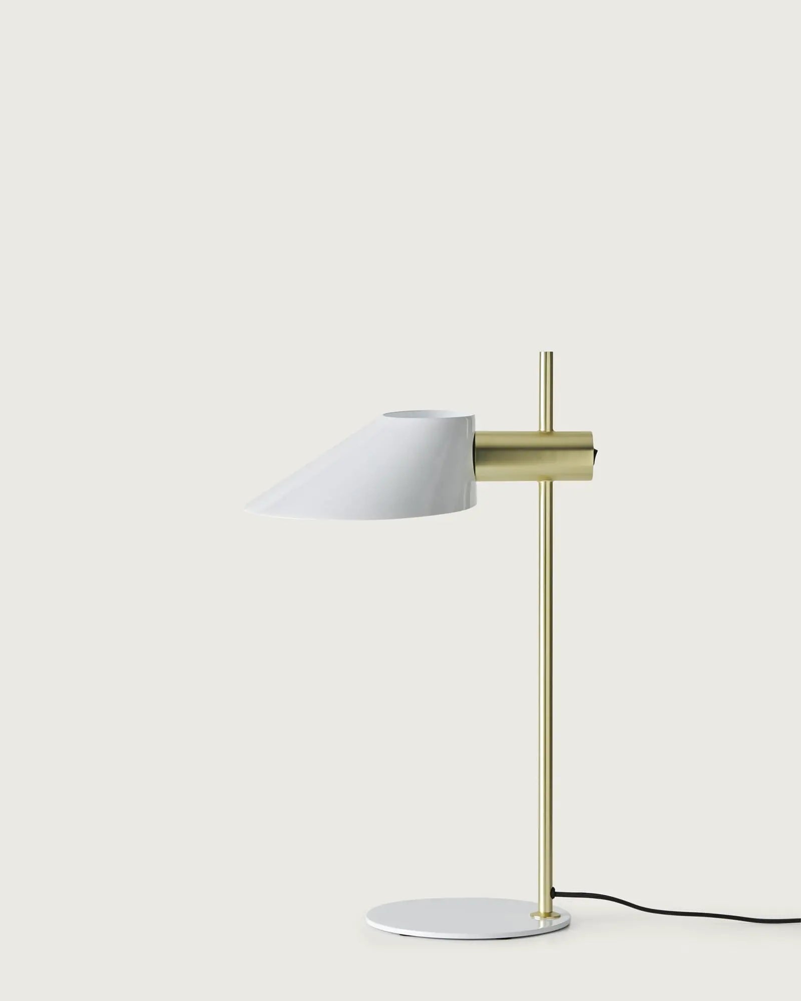 Cohen contemporary table lamp brass and white