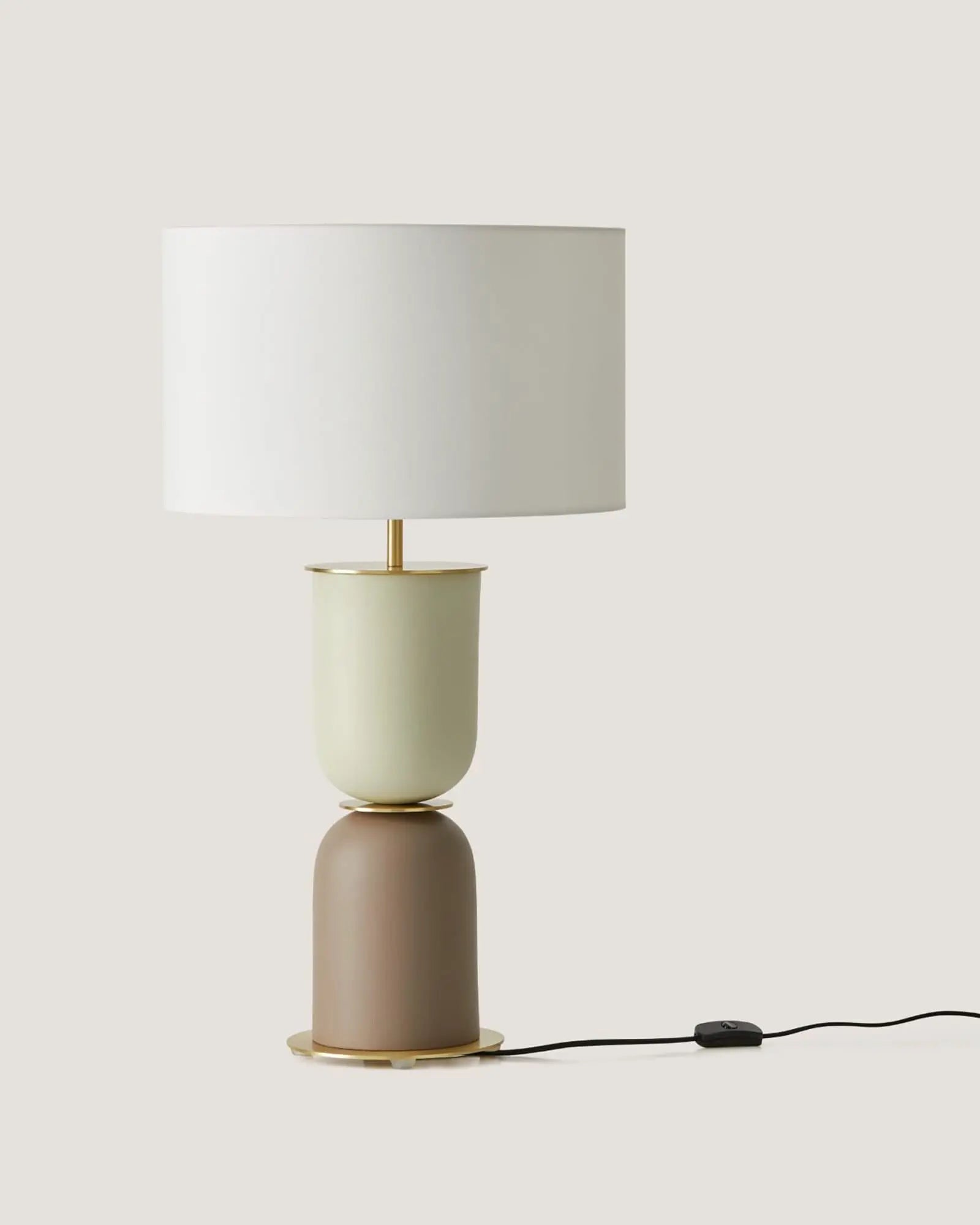 Copo contemporary ceramic and fabric table lamp product photo