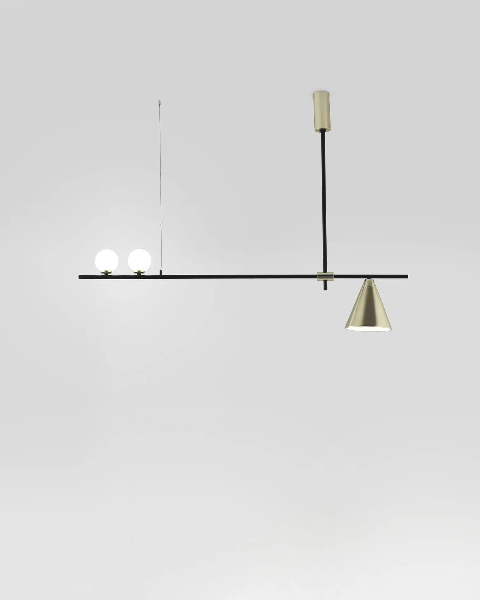 Crane contemporary geometrical linear pendant light product photo