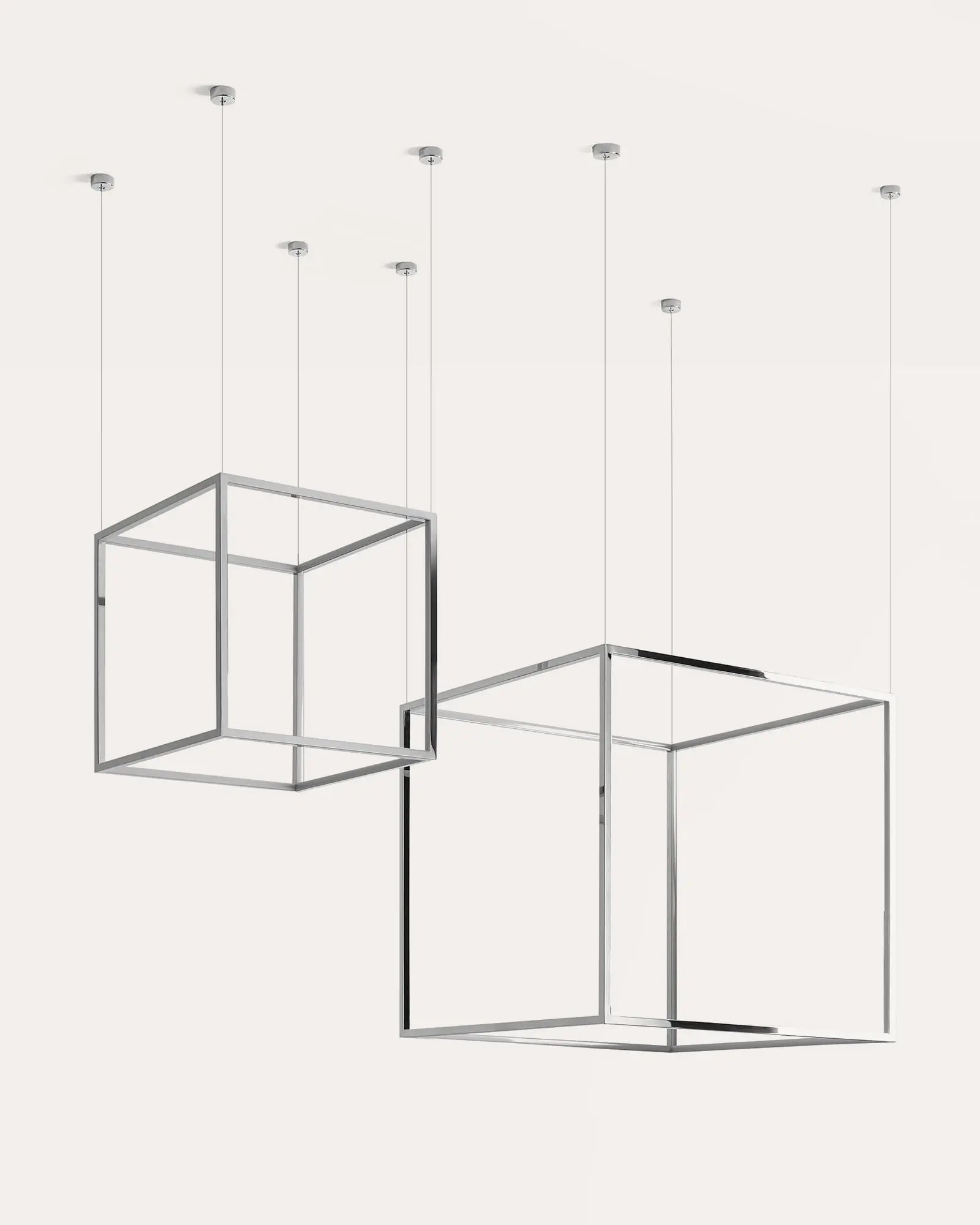 Glass cube best sale pendant light
