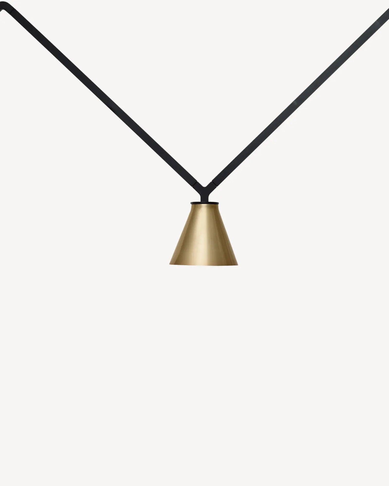 Dabliu contemporary iconic pendant light bell brass shade