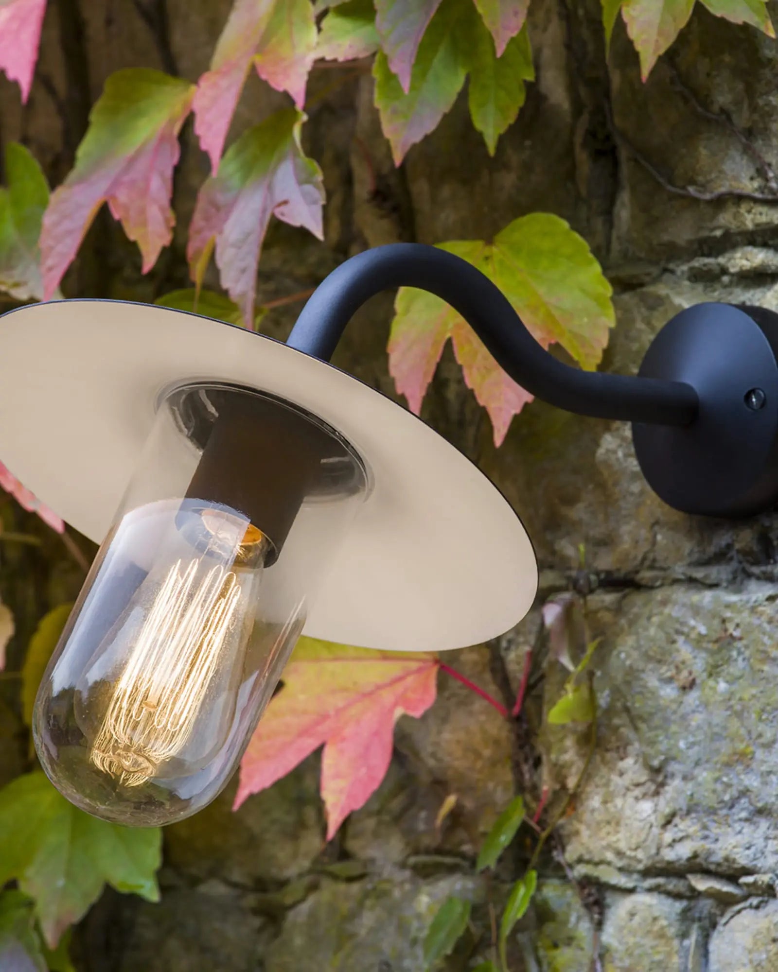 Dafni Outdoor modern lantern style wall light detail