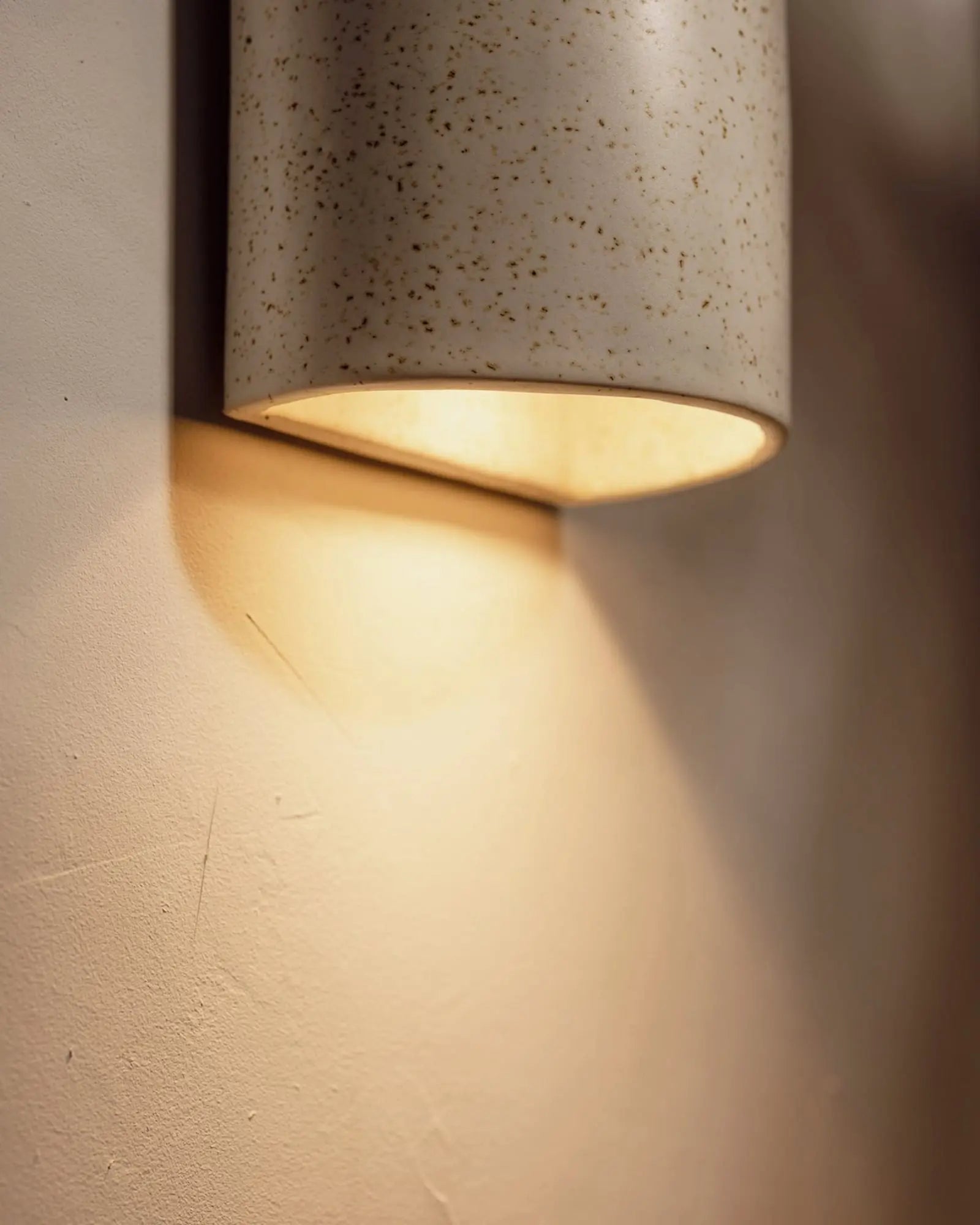 Freckles handmade ceramic wall light detail
