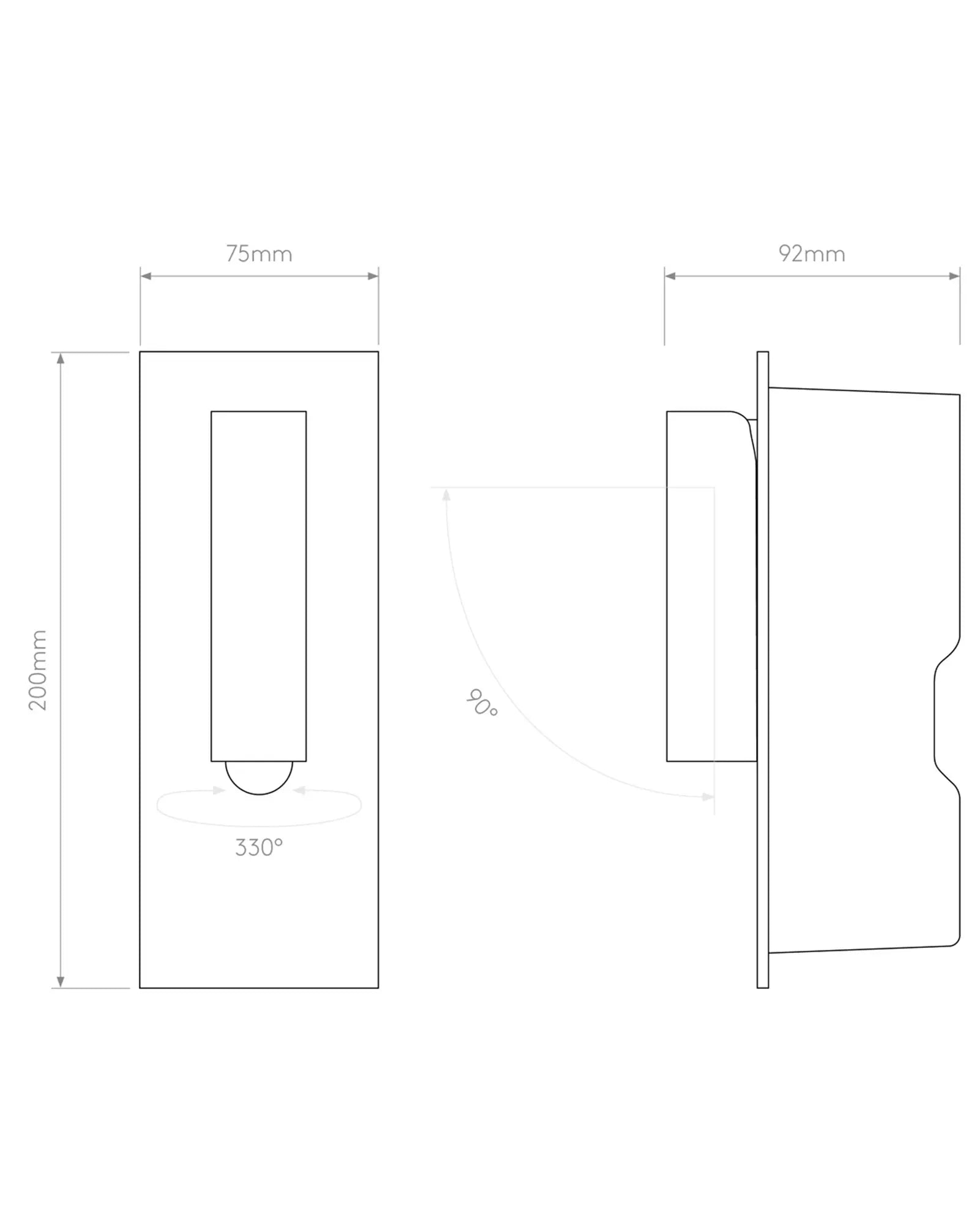 Fuse modern foldable minimal wall light sizes
