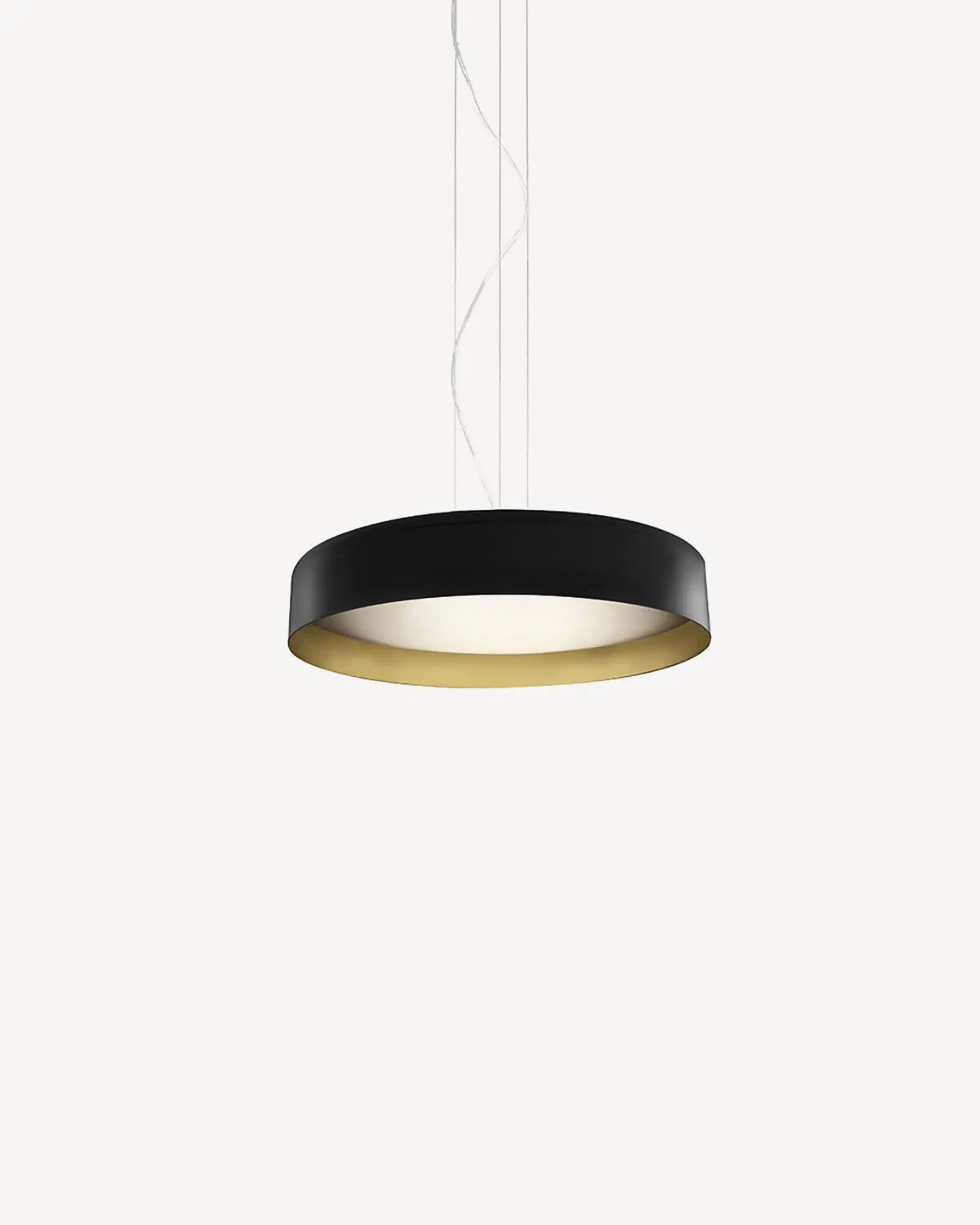 Black and gold round pendant light deals