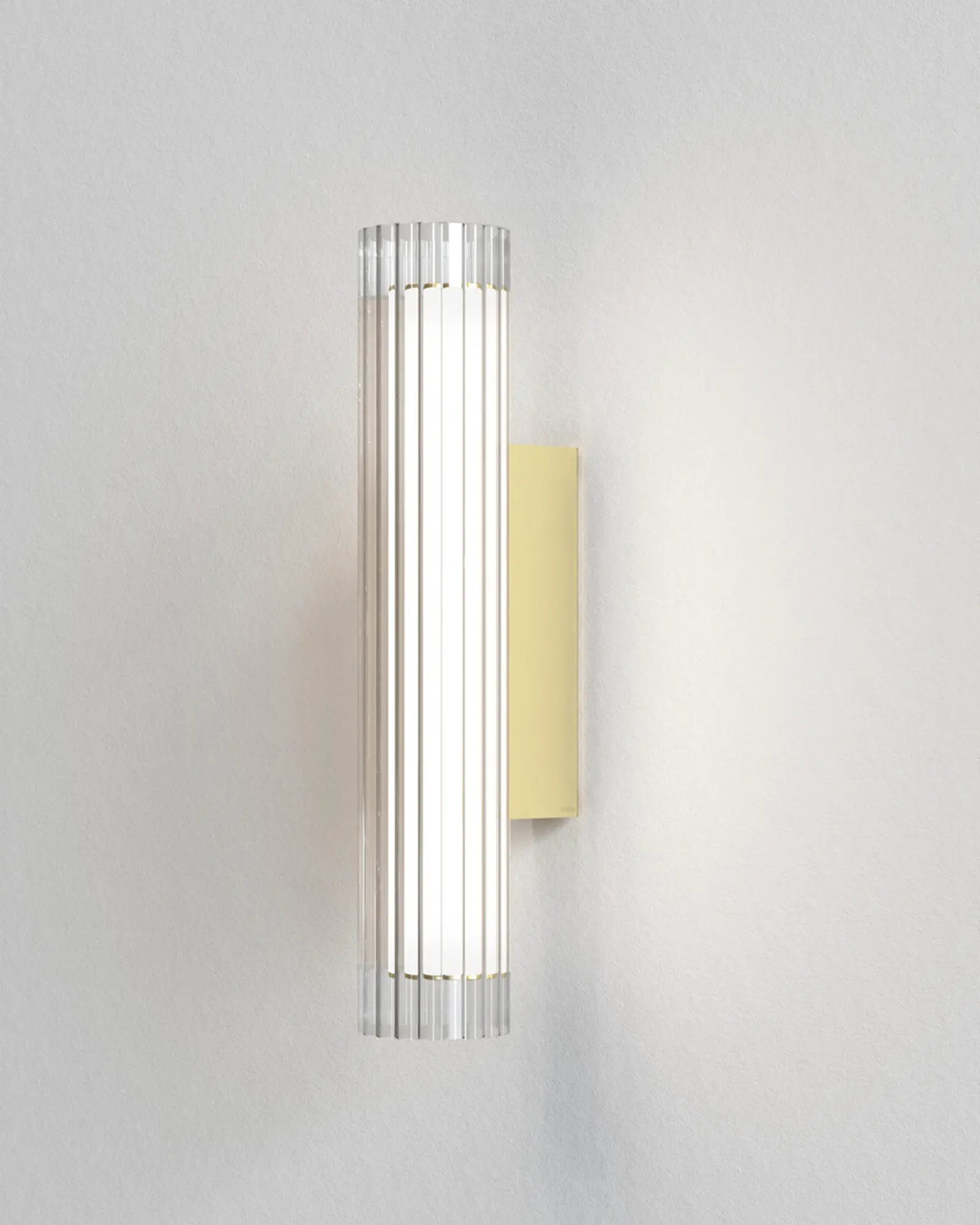 io contemporary glass bathroom wall light medium gold