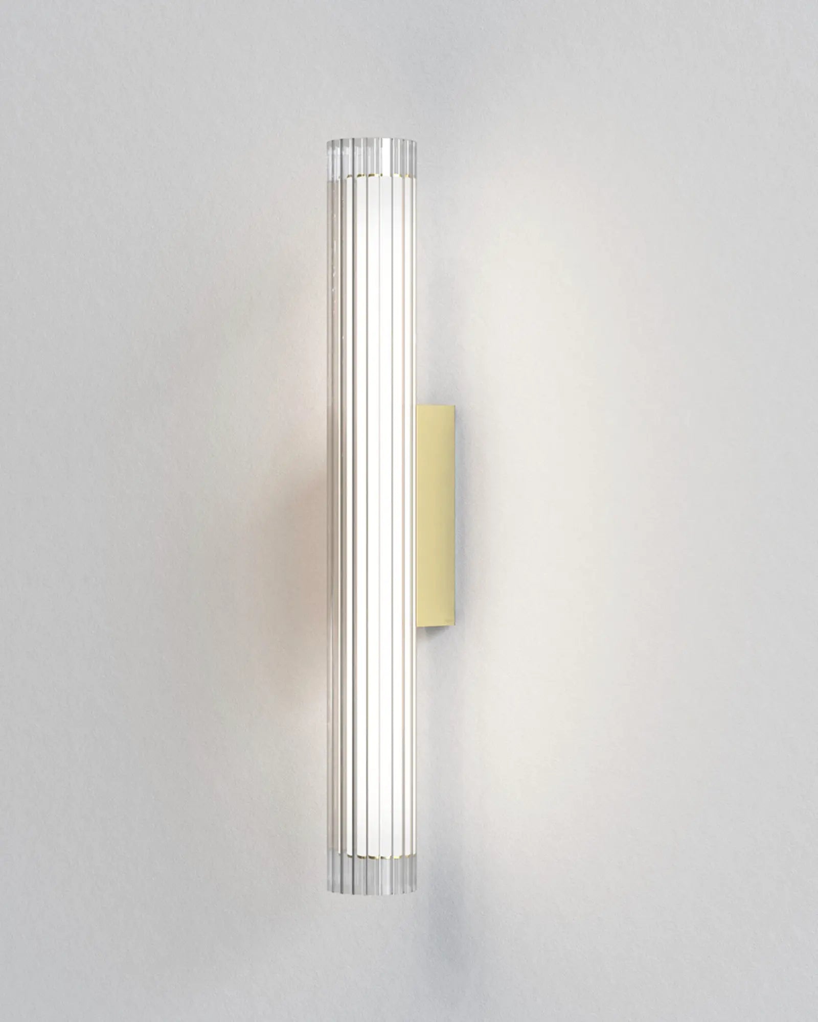 io contemporary glass bathroom wall light large gold