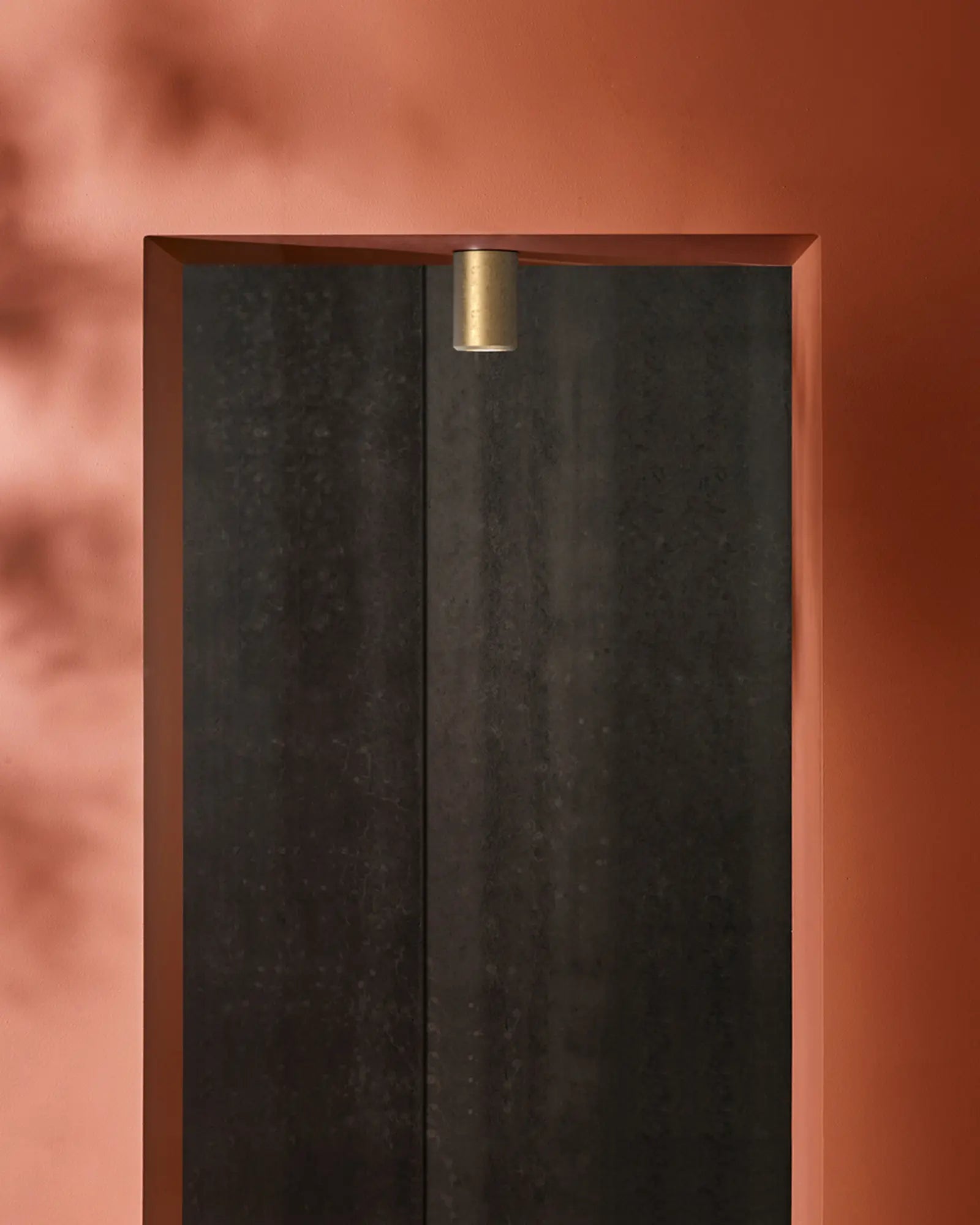 Jura minimal contemporary coastal brass outdoor downlight entry door