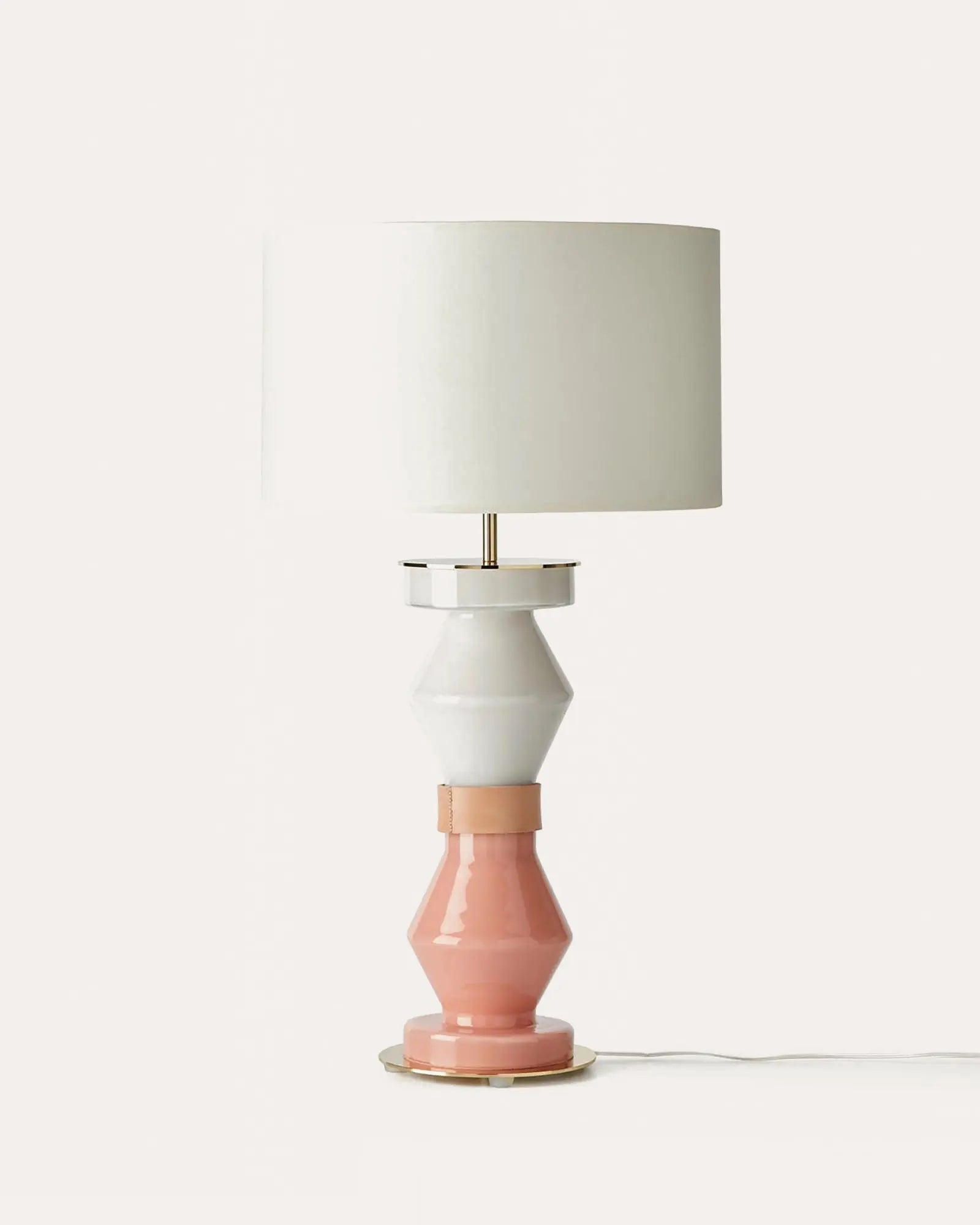 Kitta Kitta contemporary decorative table lamp in ceramic and fabric shade
