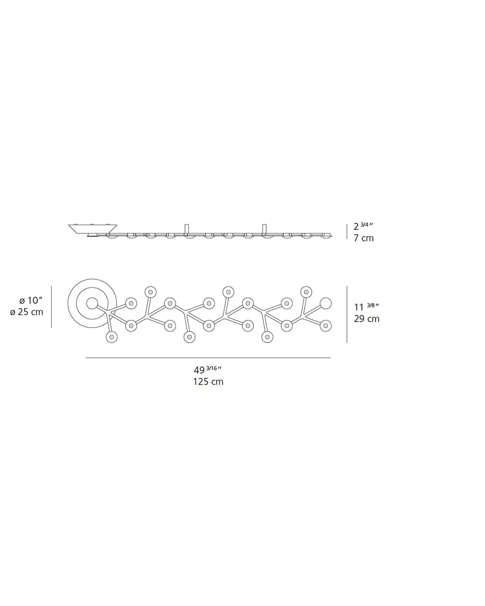 Led net modern contemporary Italian designer ceiling light sizes