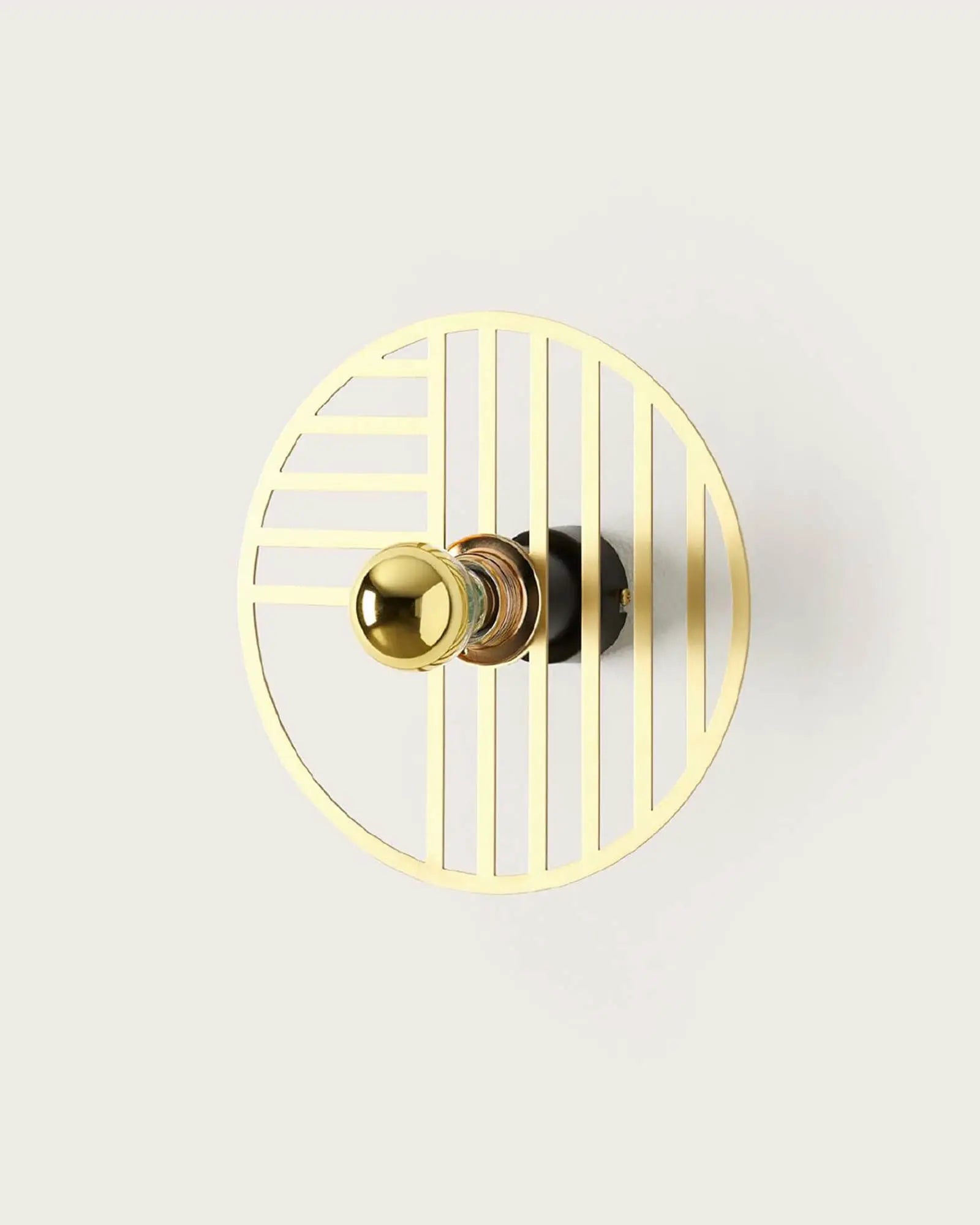 Line brass round minimal shade wall light product photo