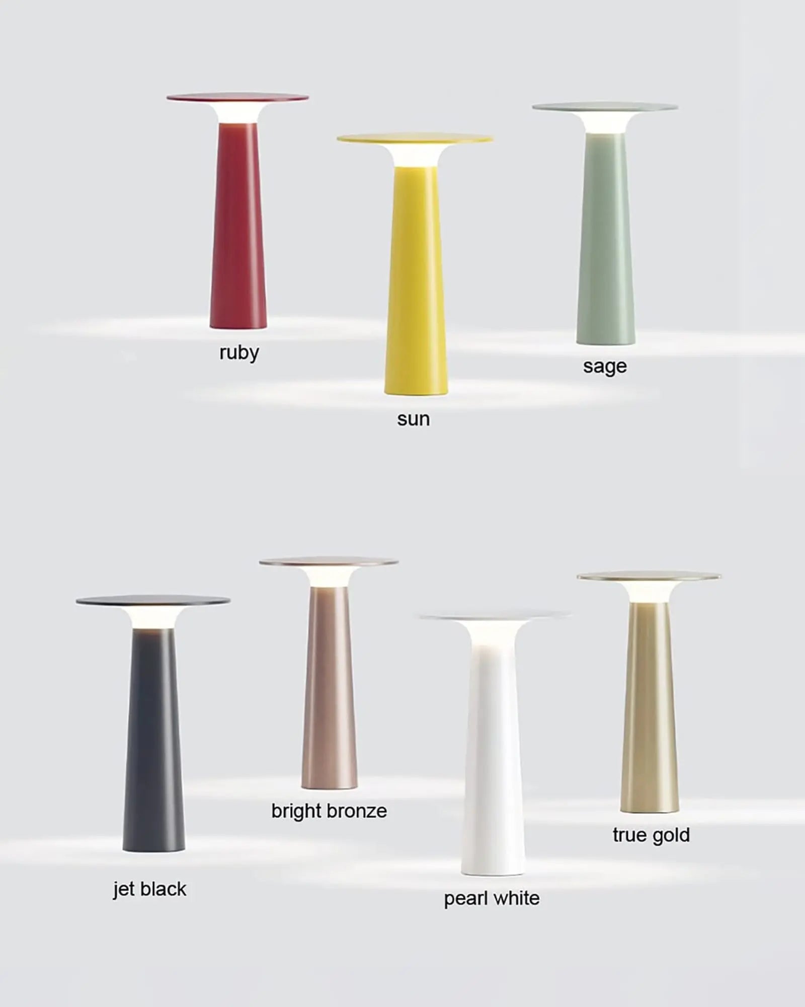 Lix outdoor modern portable table lamp colours