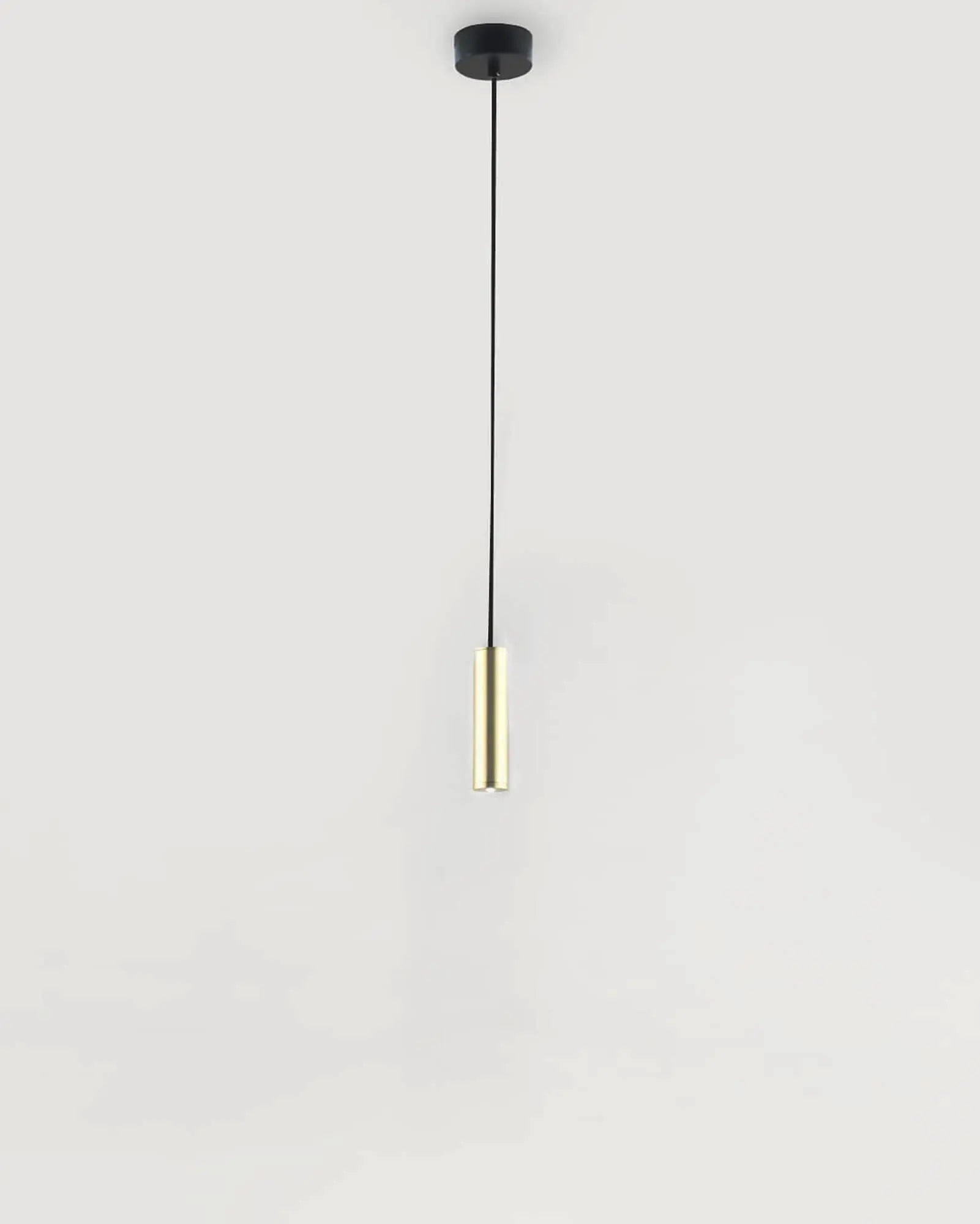 Maru minimal cylinder brass head pendant light product photo 