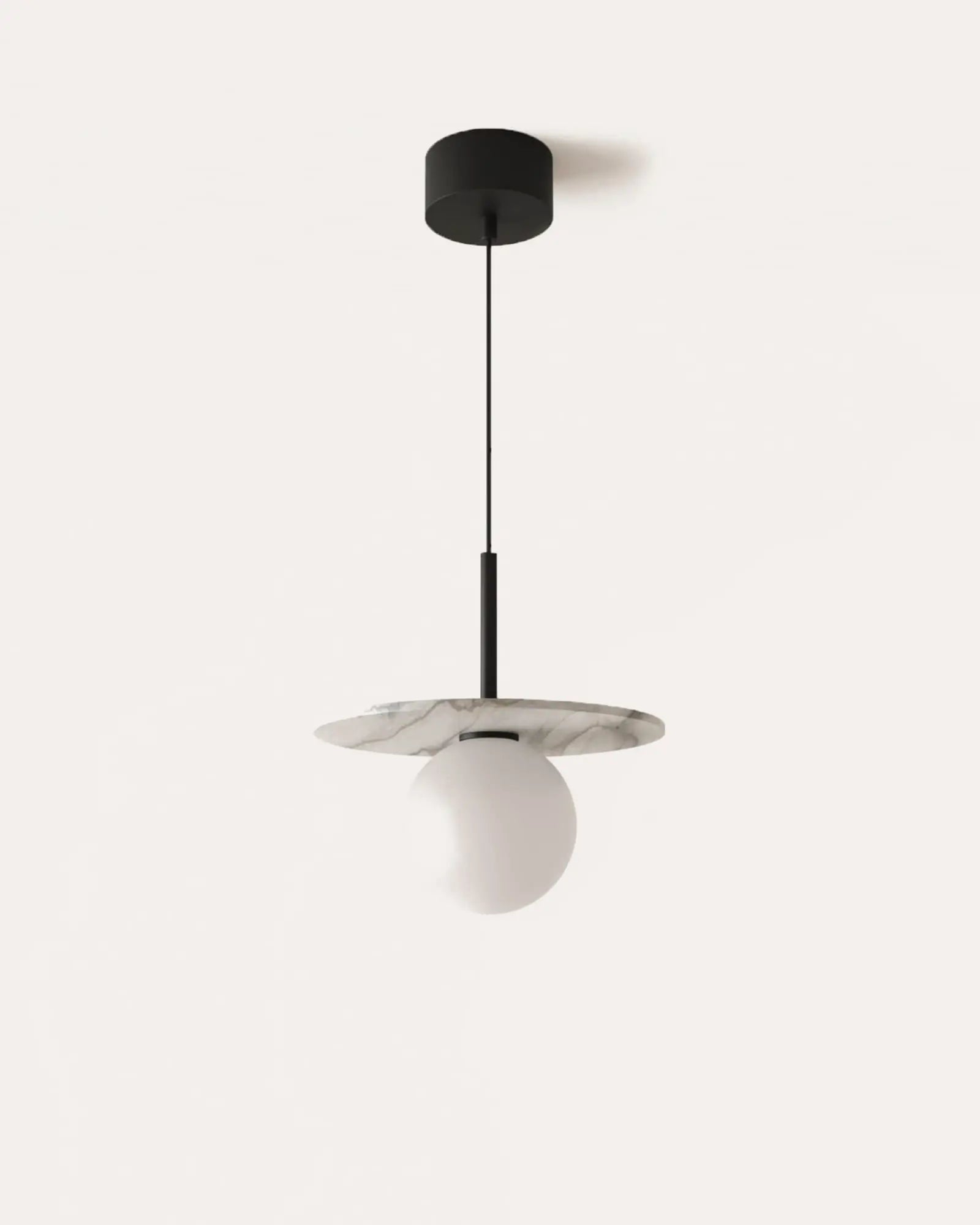 Miro minimalistic opal orb shade and alabaster disc product photo