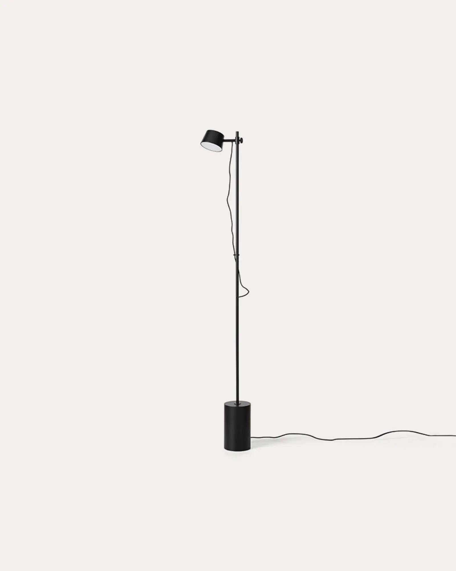Nera Floor Lamp contemporary adjustable head all black product photo