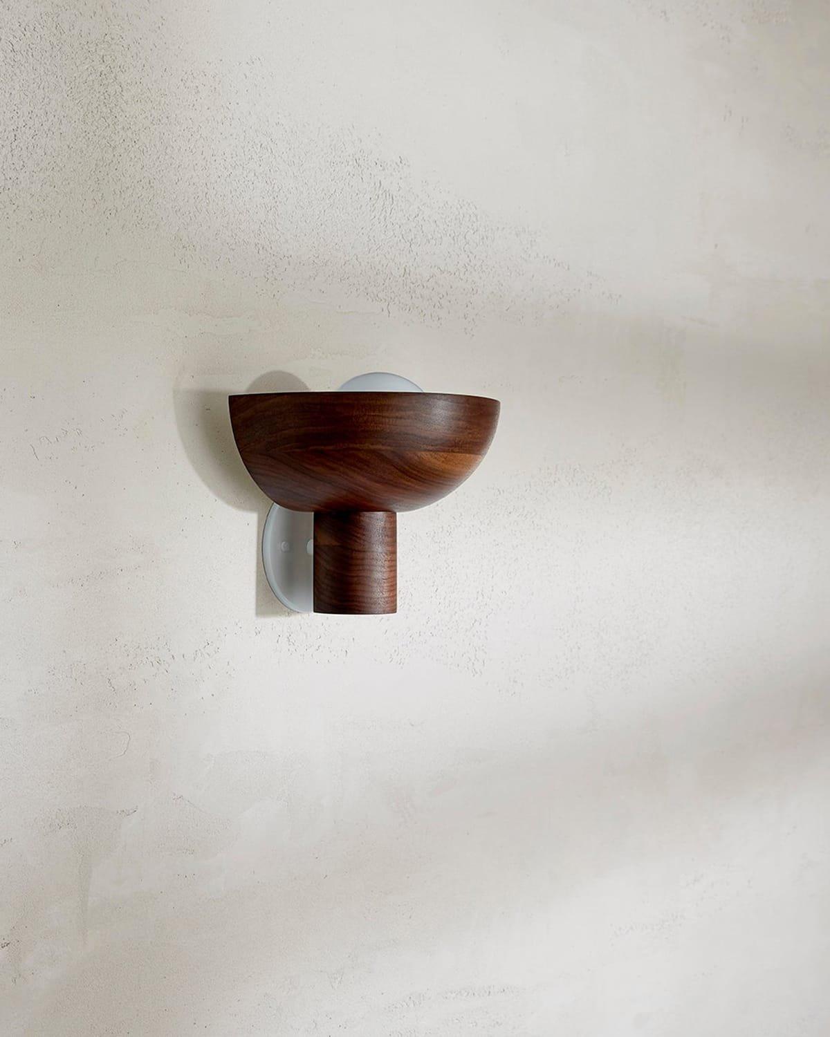 Selene Uplight organic contemporary timber wall light on Nook Collections
