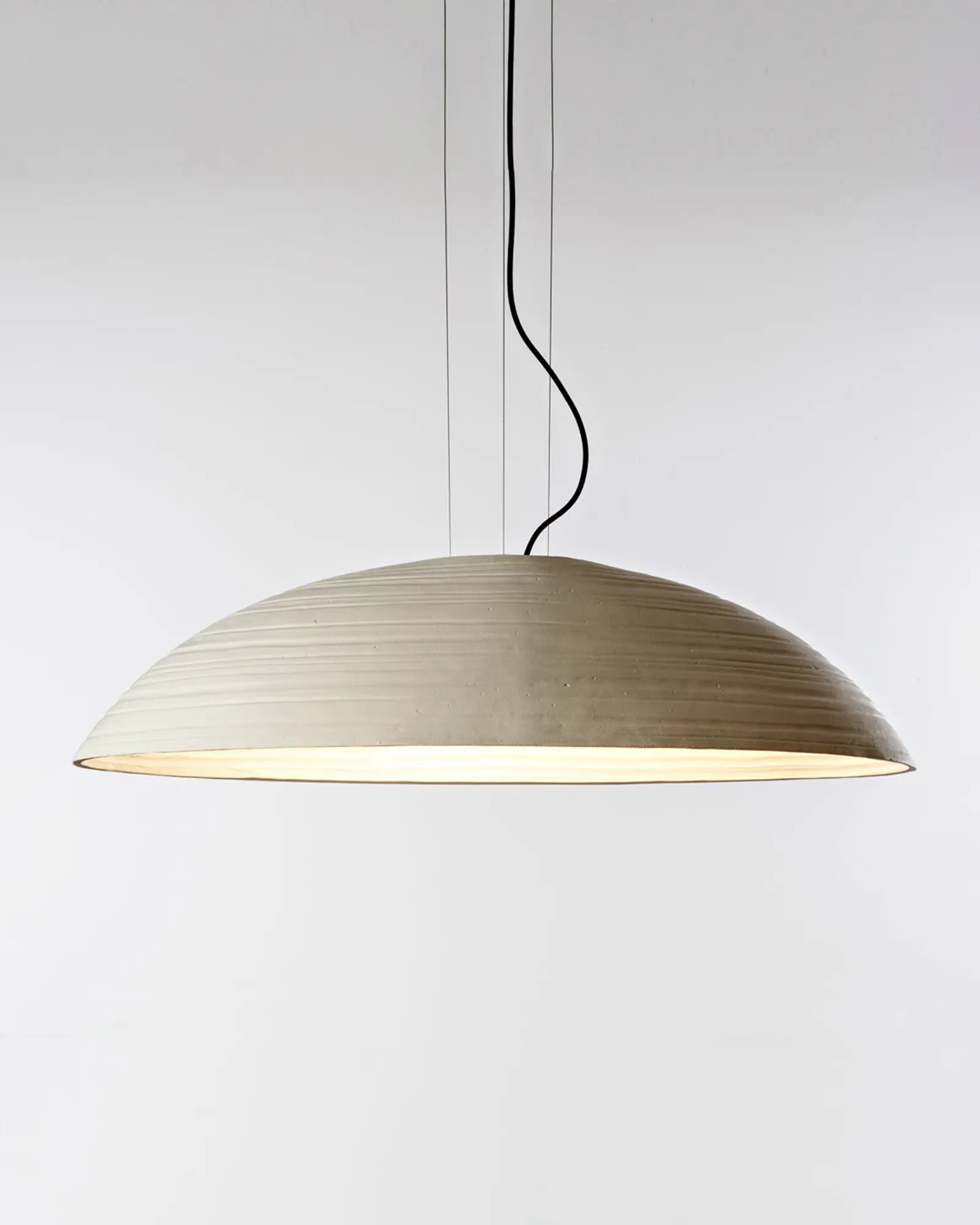 Notorius Wide clay large dome pendant light