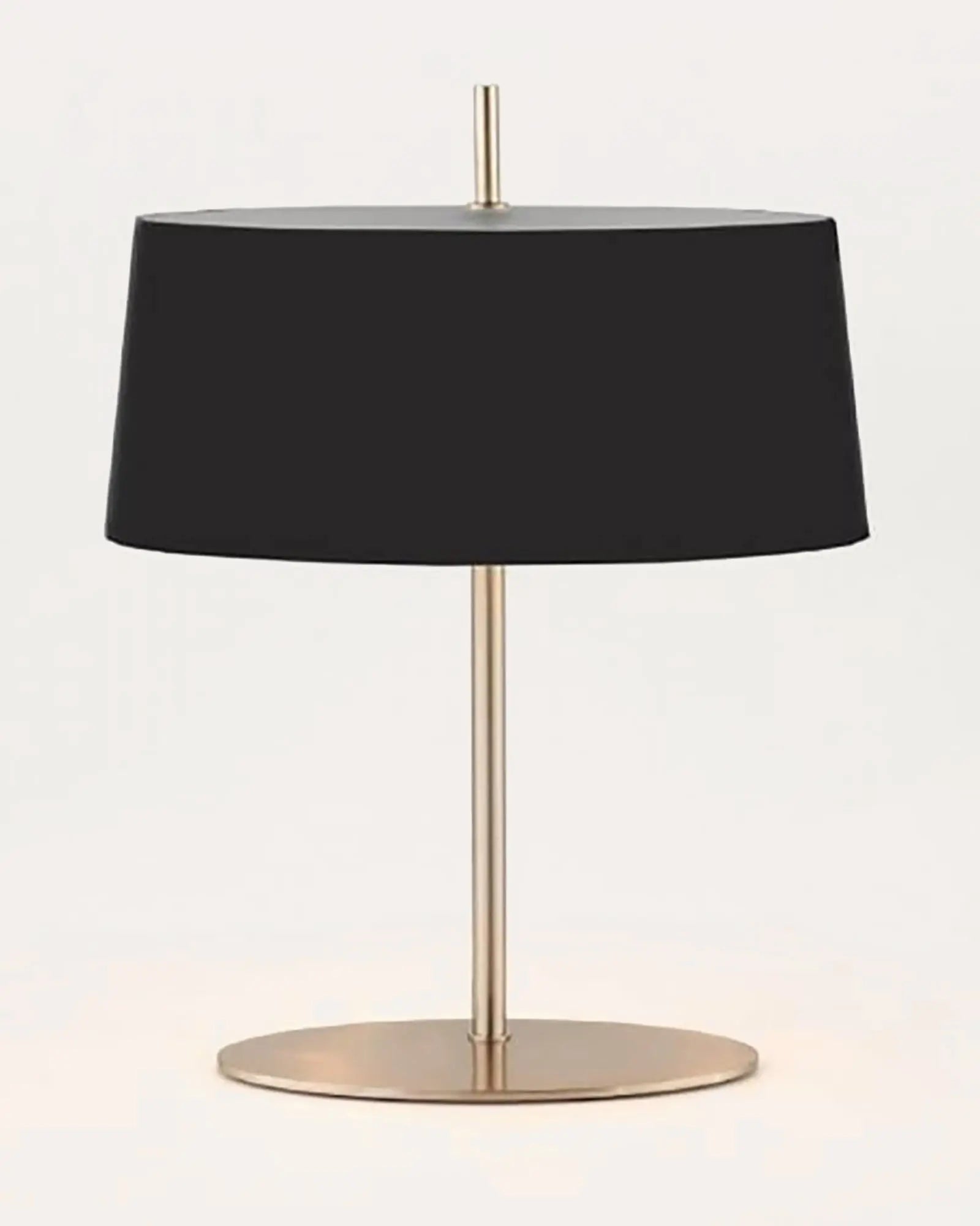 Ona contemporary table lamp with fabric shade and metal body black fabric
