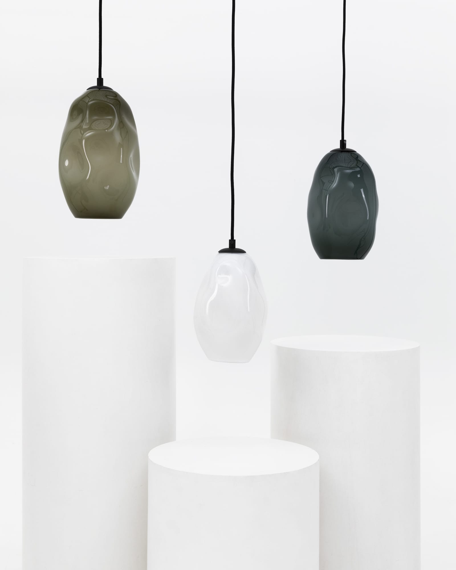 Pebble Oval pendant light cluster 