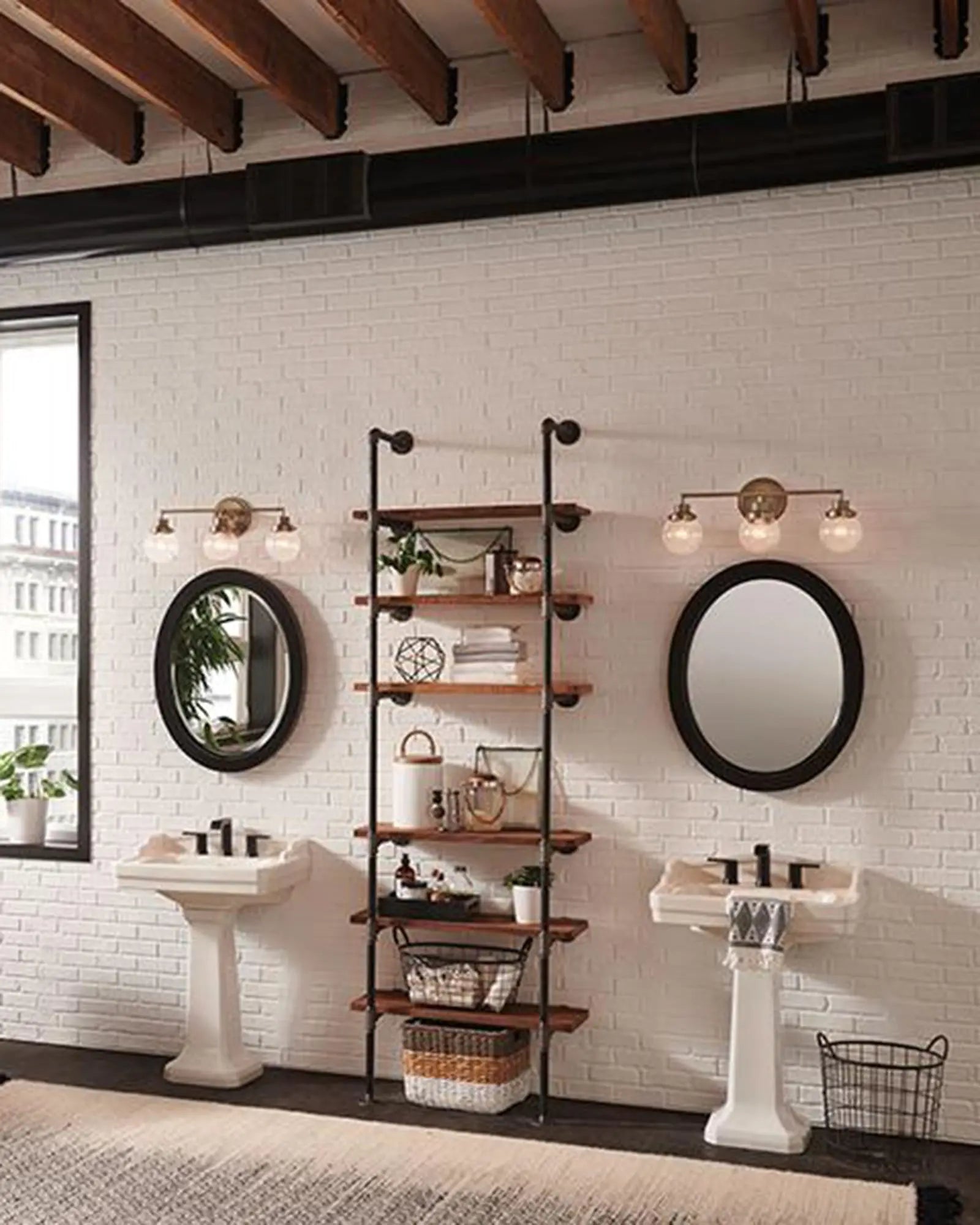 Industrial bathroom wall discount light