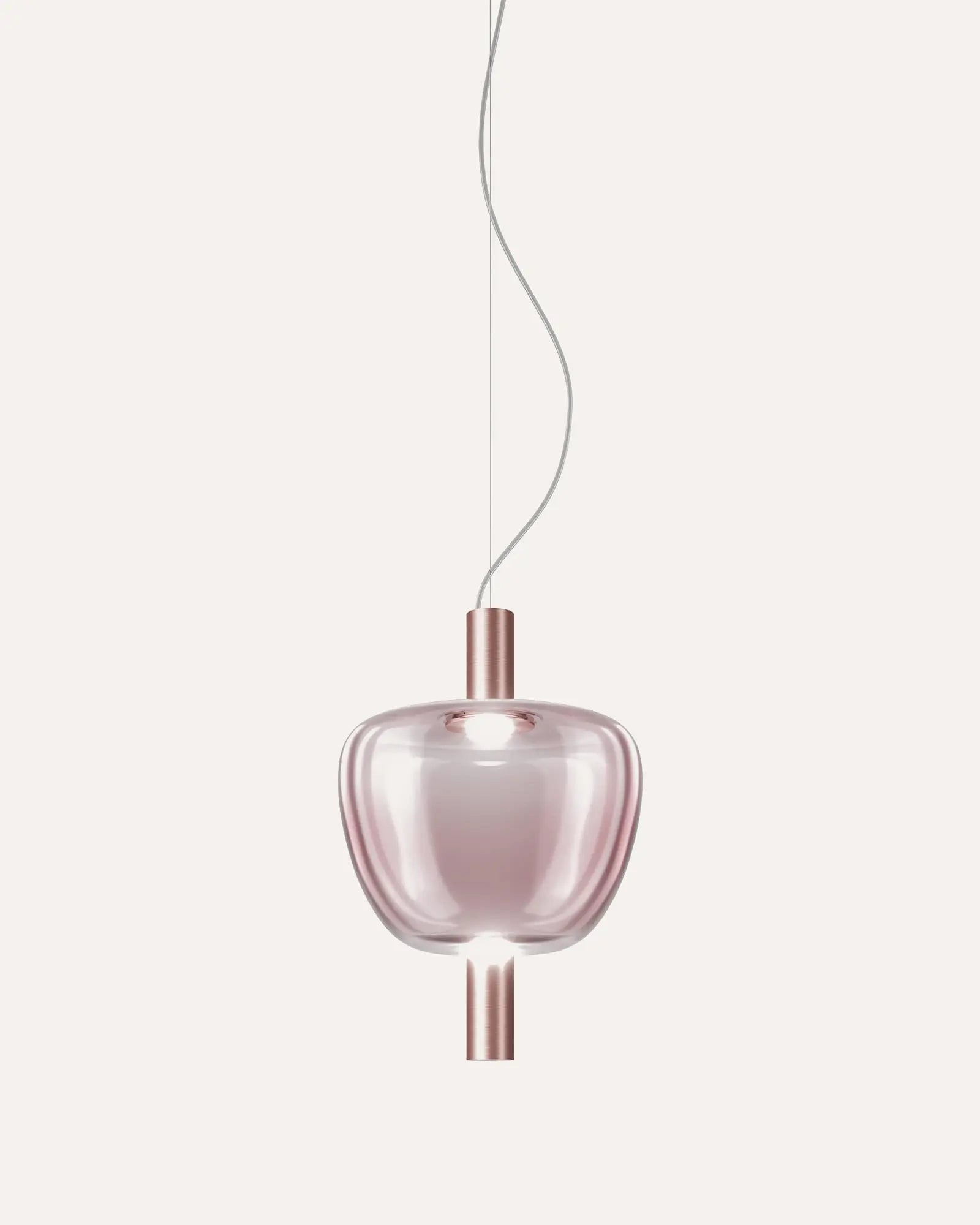Riflesso modern blown glass and metal pendant light